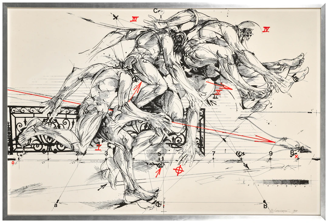 Vladimir VELICKOVIC 1935 - 2019 Quatre étapes du saut - 1977