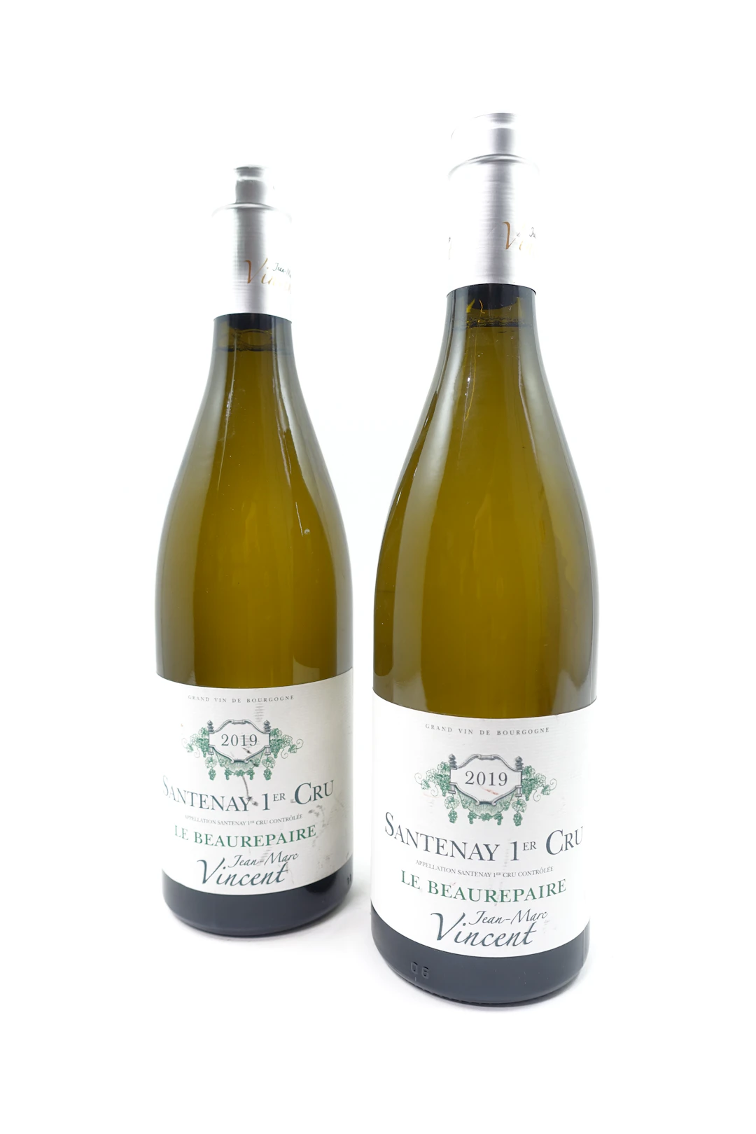 2 bts SANTENAY 2019 (blanc) 1er Cru le Beaurepaire. Jean Marc Vincent