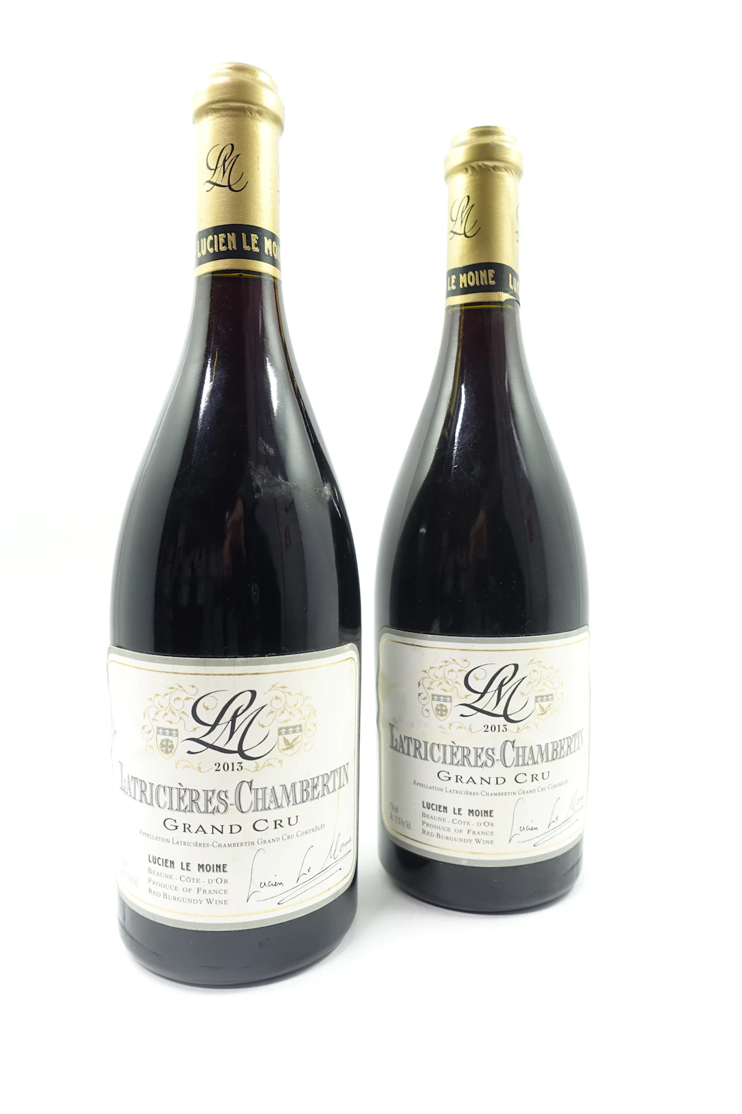 2 bts LATRICIERES CHAMBERTIN 2013 Grand Cru. Lucien Le Moine
