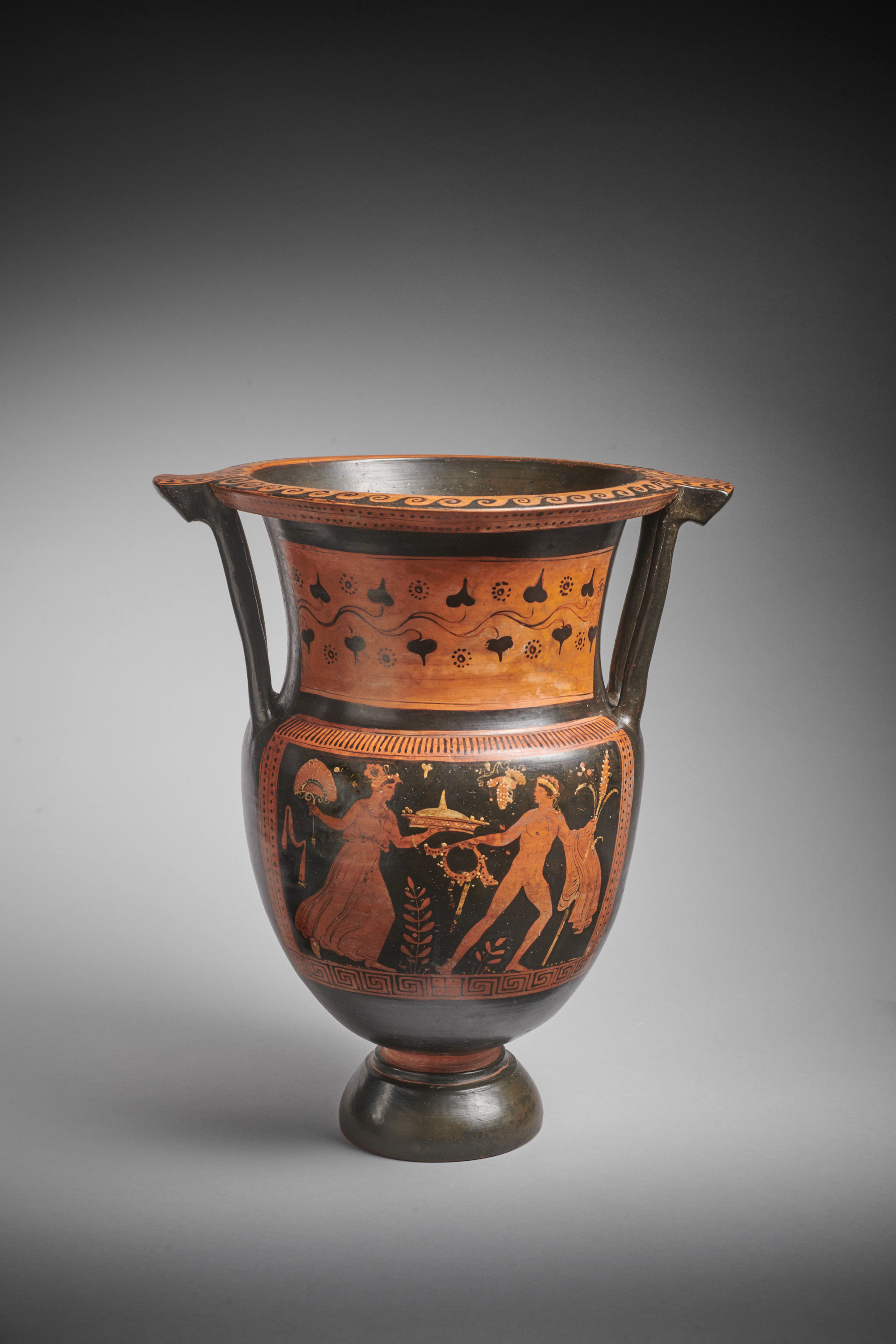 - An Apulian red-figured column-krater, attributed to the Snub-Nose painter