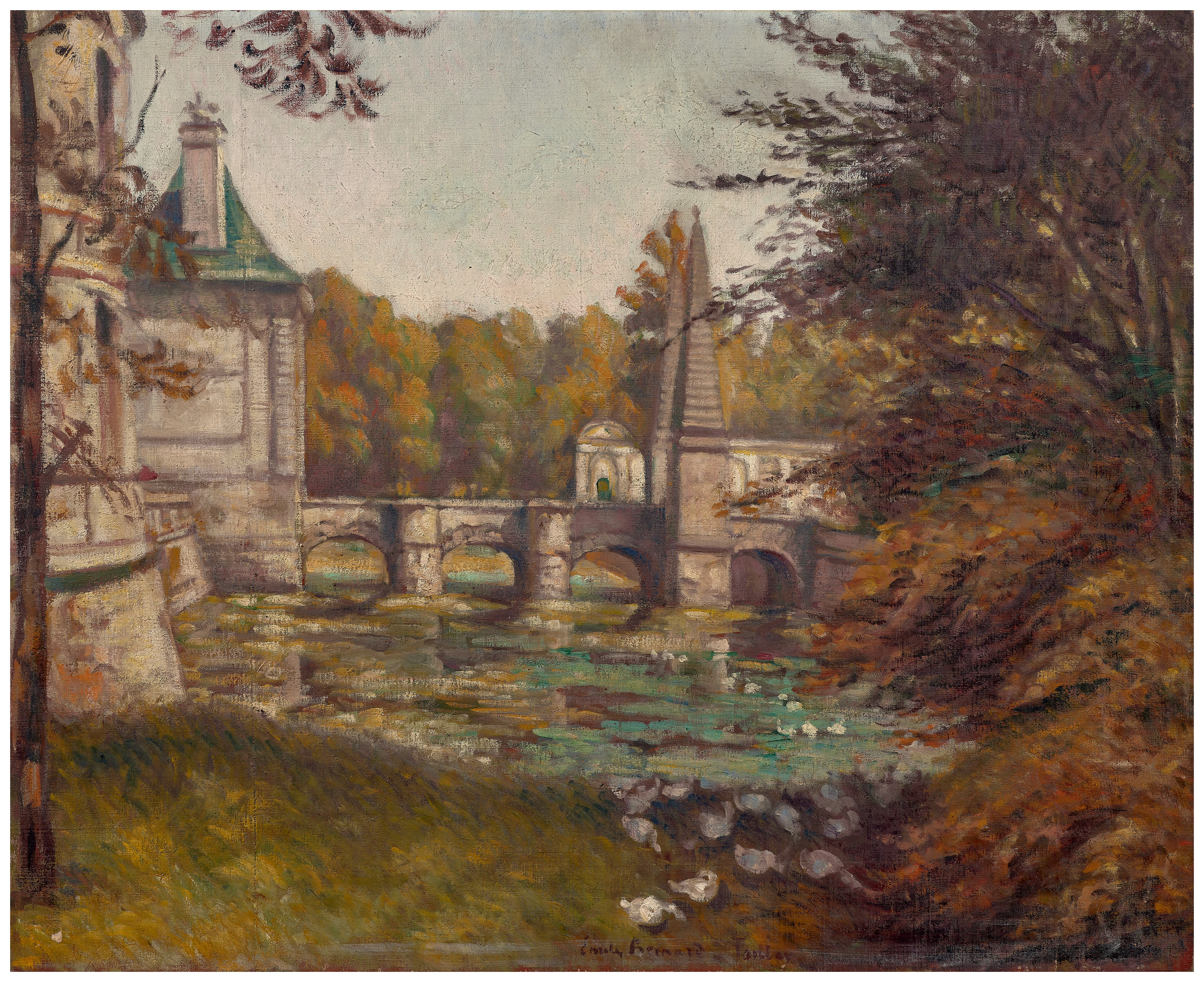 Emile BERNARD 1868-1941 Le château de Tanlay - circa 1907