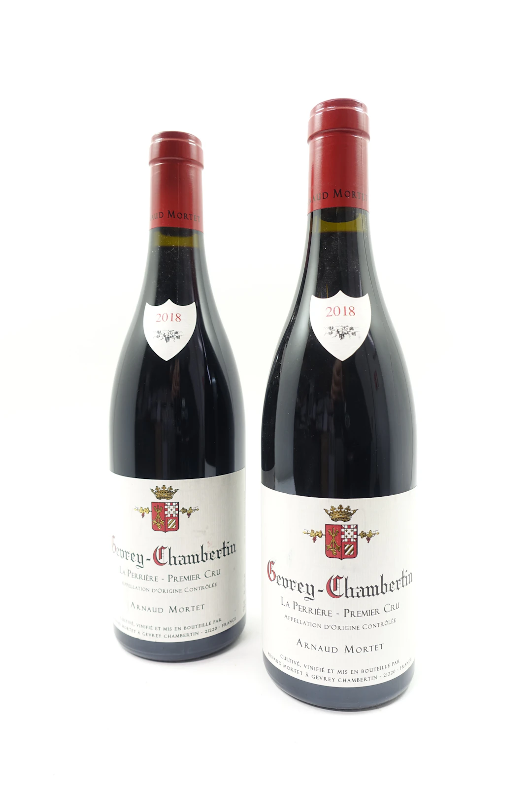 2 bts GEVREY CHAMBERTIN 2018 1er Cru La Perrière. Arnaud Mortet