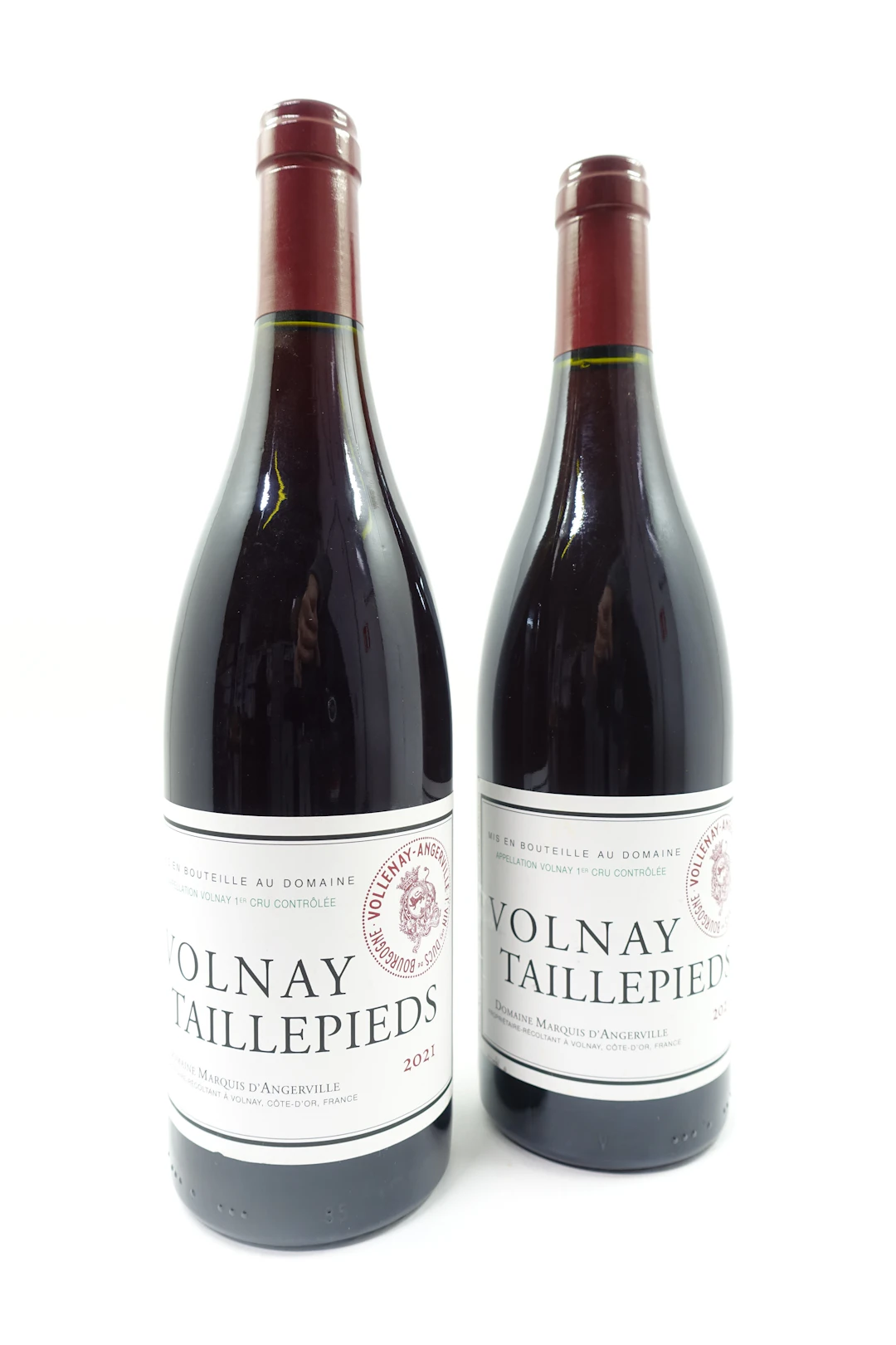2 bts VOLNAY 2021 1er Cru Taillepieds. Marquis d'Angerville