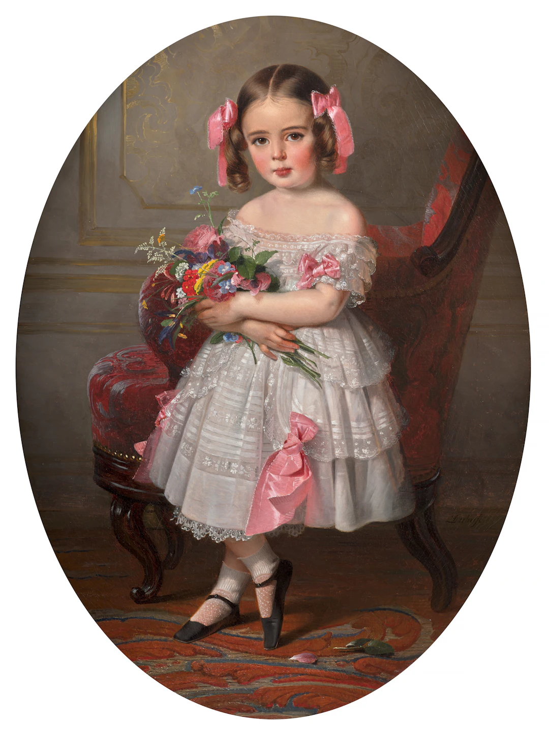 Claude-Marie DUBUFE Paris, 1790-1864 Portrait de Nelly Bunel (1848