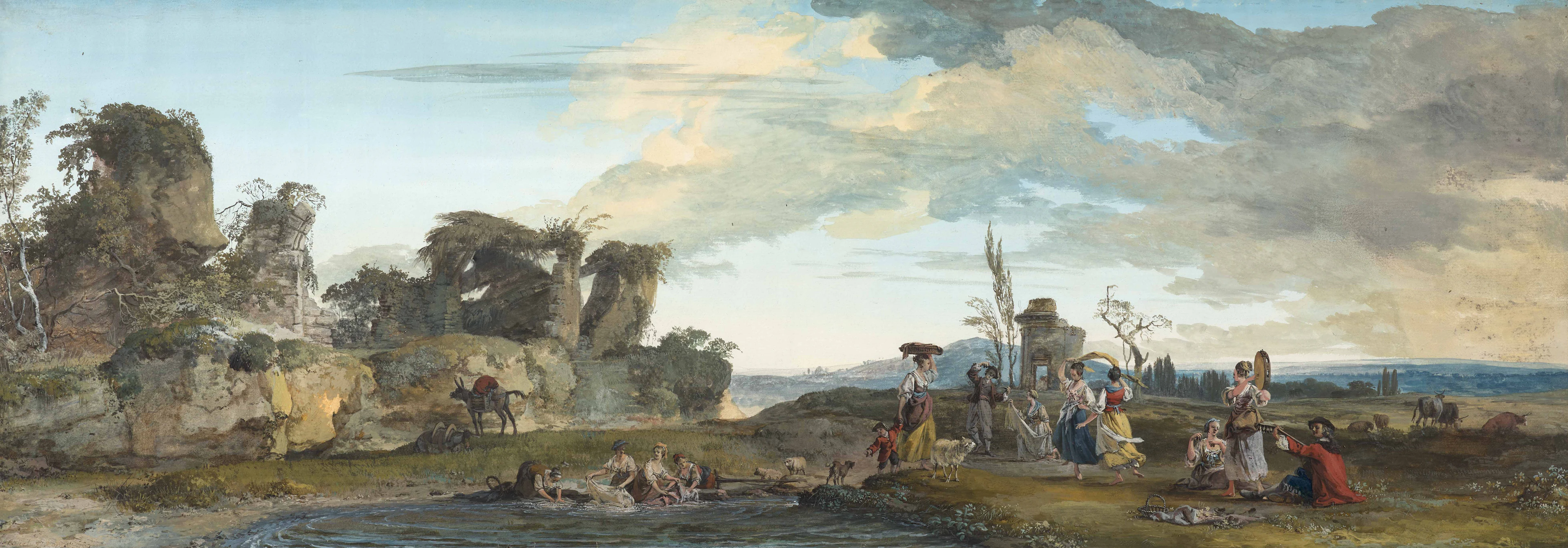 Jean-Pierre HOUËL Rouen, 1735 - Paris, 1813 Jeunes femmes dansant