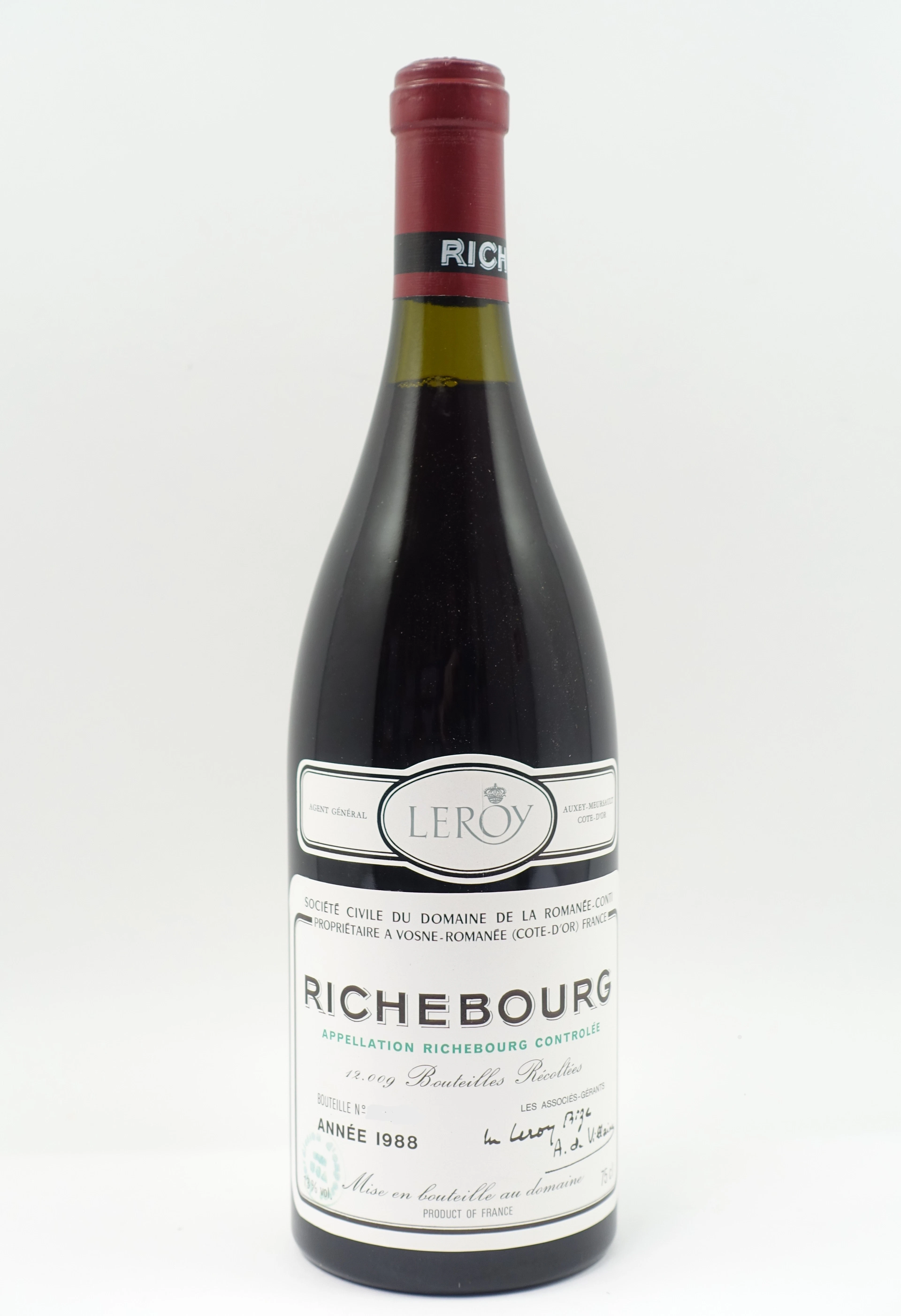 1 bt RICHEBOURG 1988 Grand Cru. Domaine de la Romanée Conti
