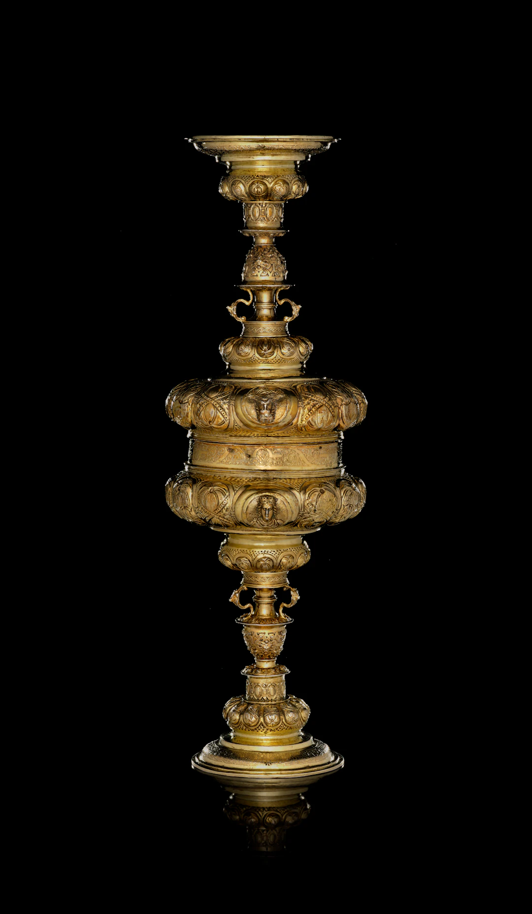 A German large silver-gilt double cup, Andreas Pestreich, Nuremberg, 1560-1570