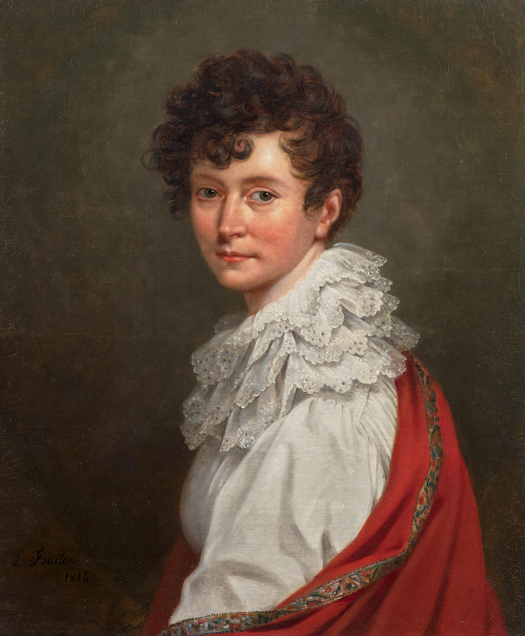 Lucile FOULLON-VACHOT Bonneval, 1772 - Paris, 1827 Autoportrait au châle rouge