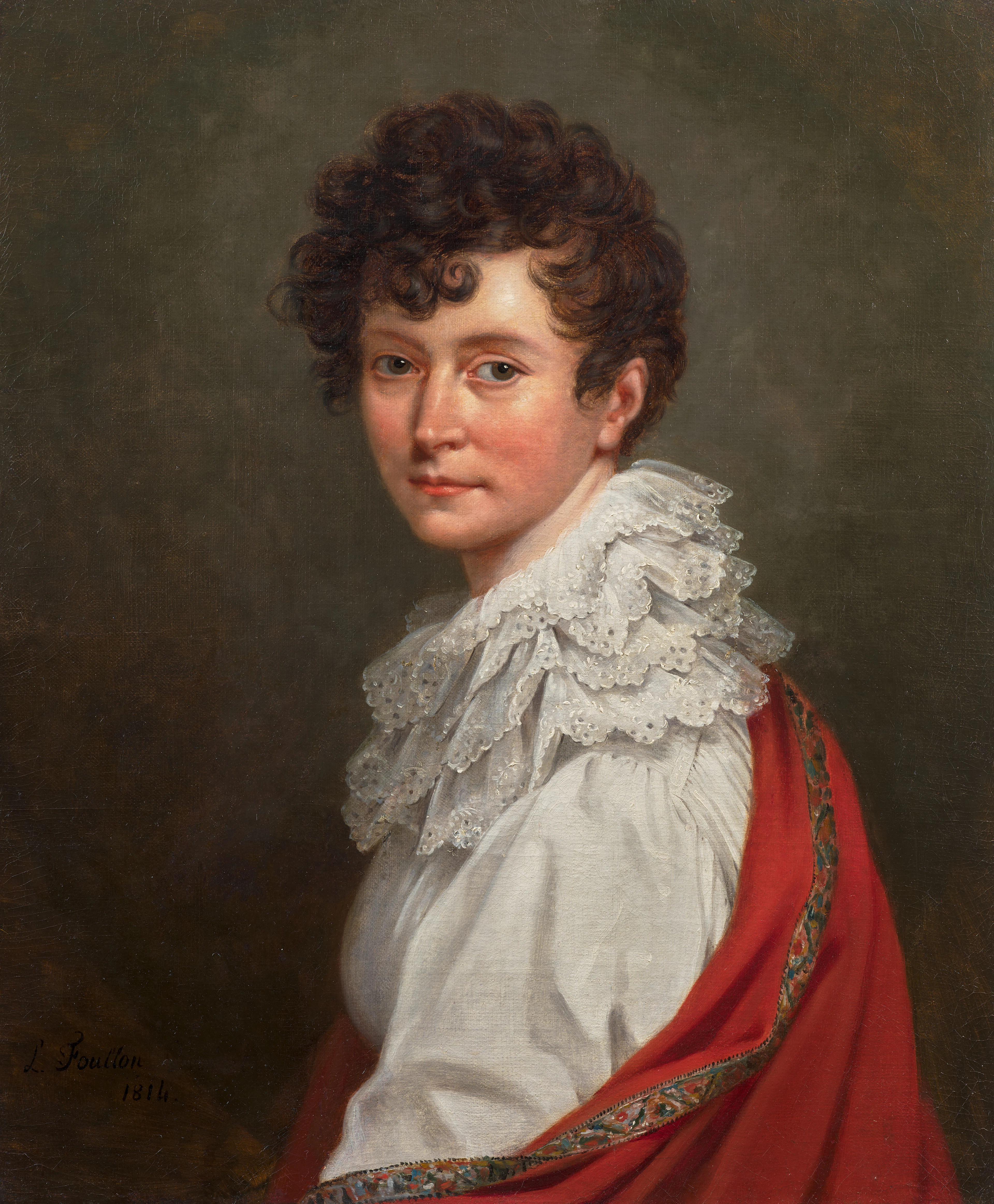 Lucile FOULLON-VACHOT Bonneval, 1772 - Paris, 1827 Autoportrait au châle rouge