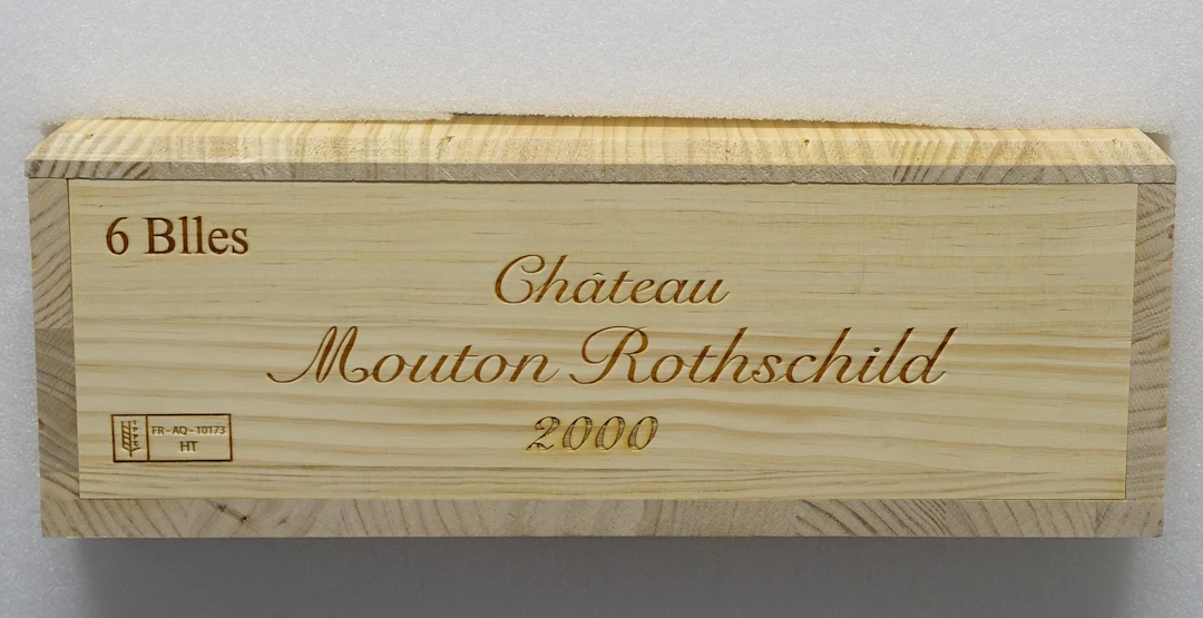 6 bts CH MOUTON ROTHSCHILD 2000 1er GC Pauillac