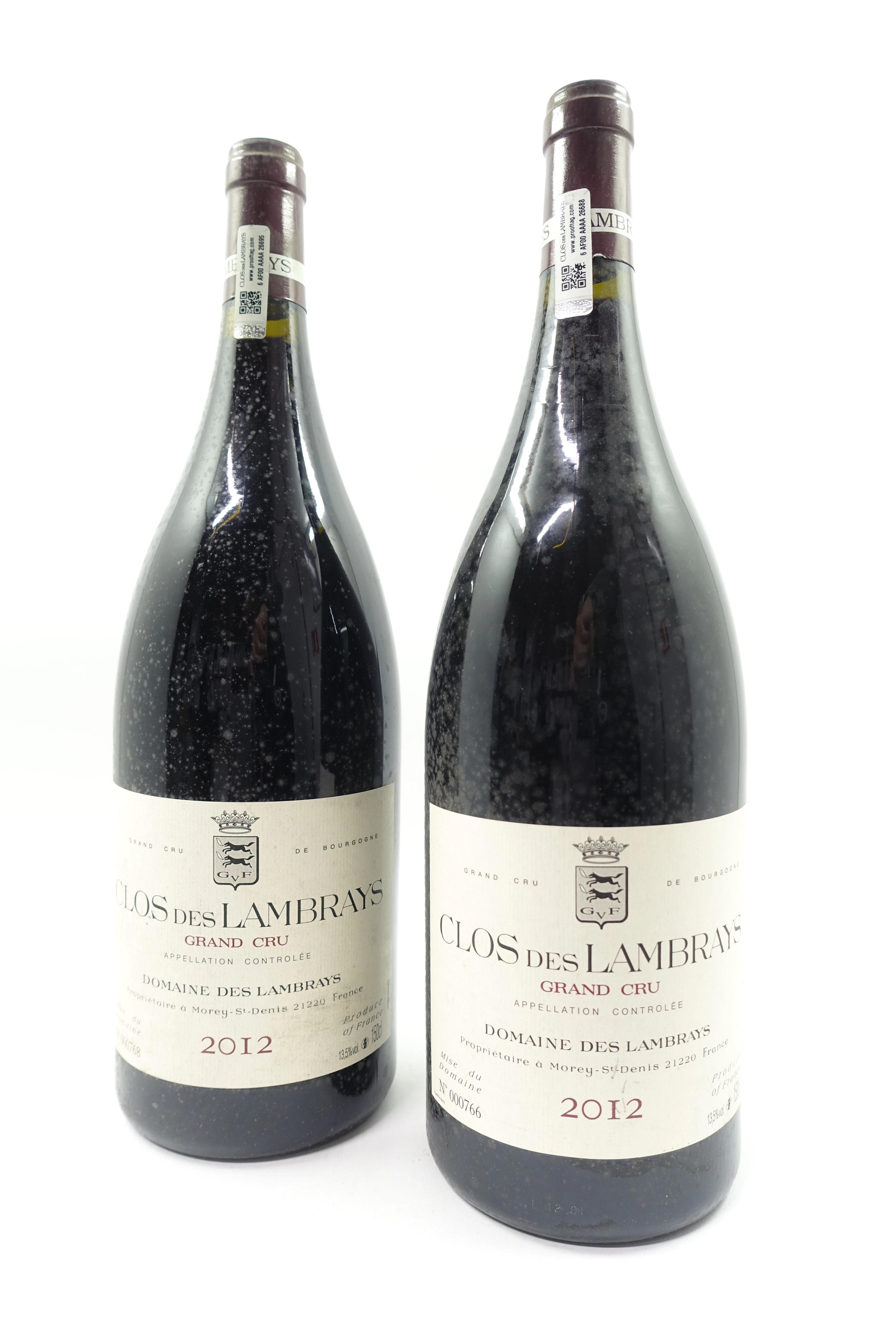 2 mags CLOS DES LAMBRAYS 2012 Grand Cru. Domaine des Lambrays