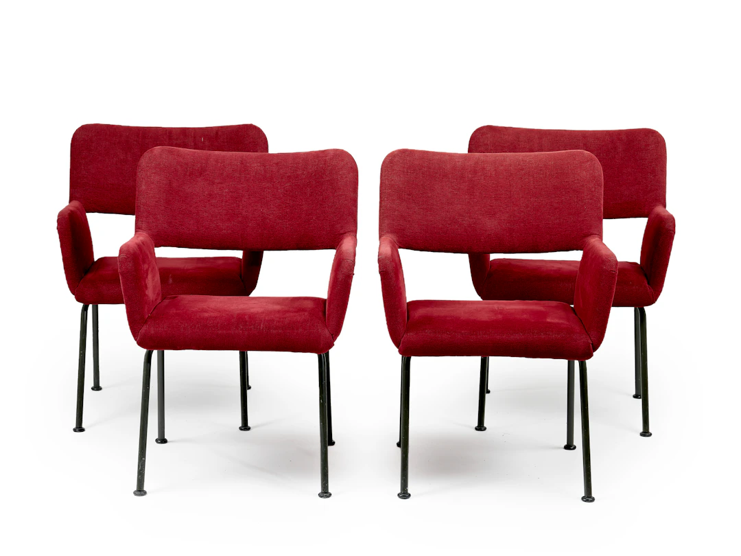 Yrjö KUKKAPURO 1933 - 2025 Ensemble de quatre chaises mod. L-32 - circa 1970