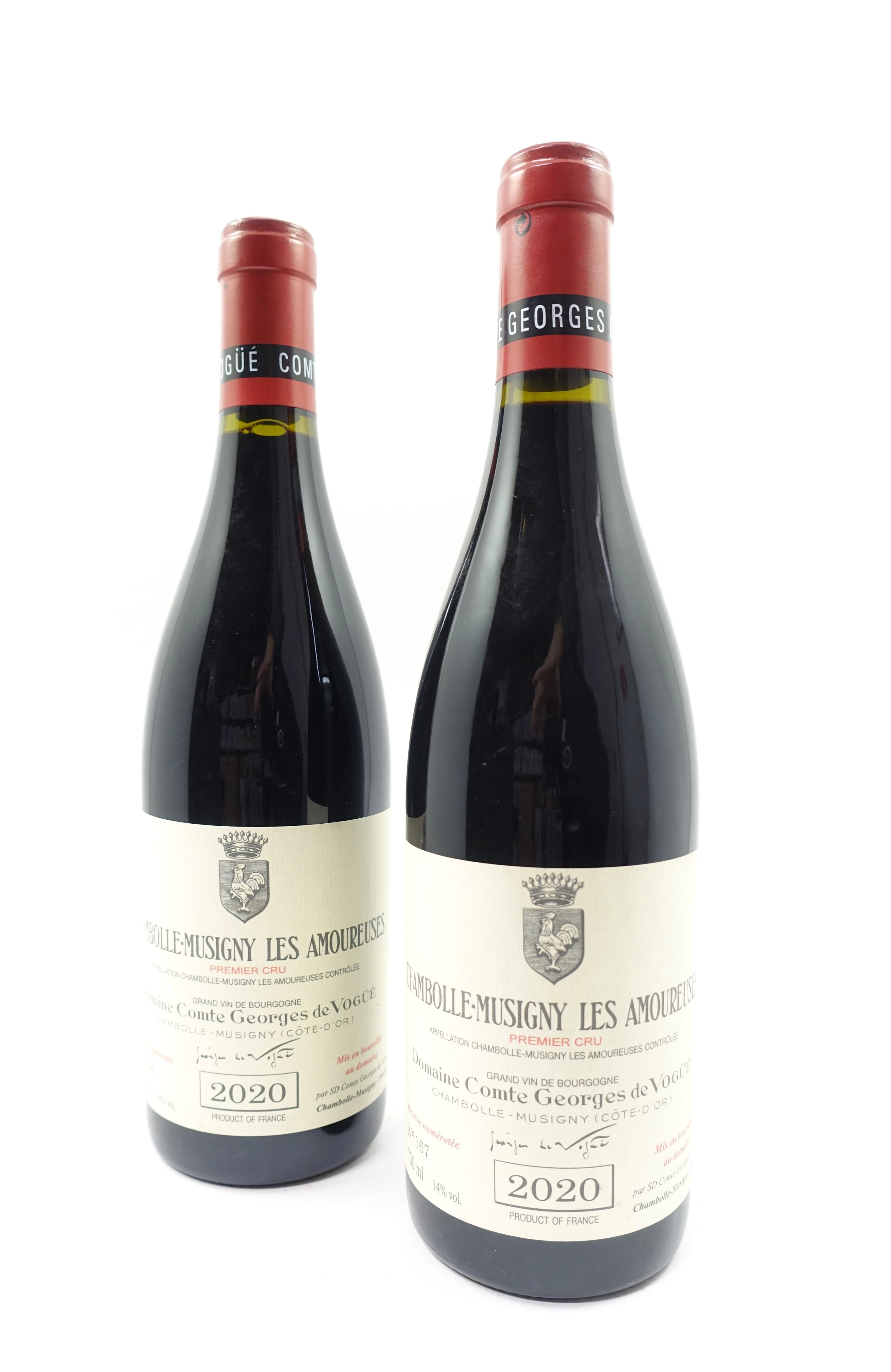 2 bts CHAMBOLLE MUSIGNY 2020 1er Cru Les Amoureuses. Domaine Comte