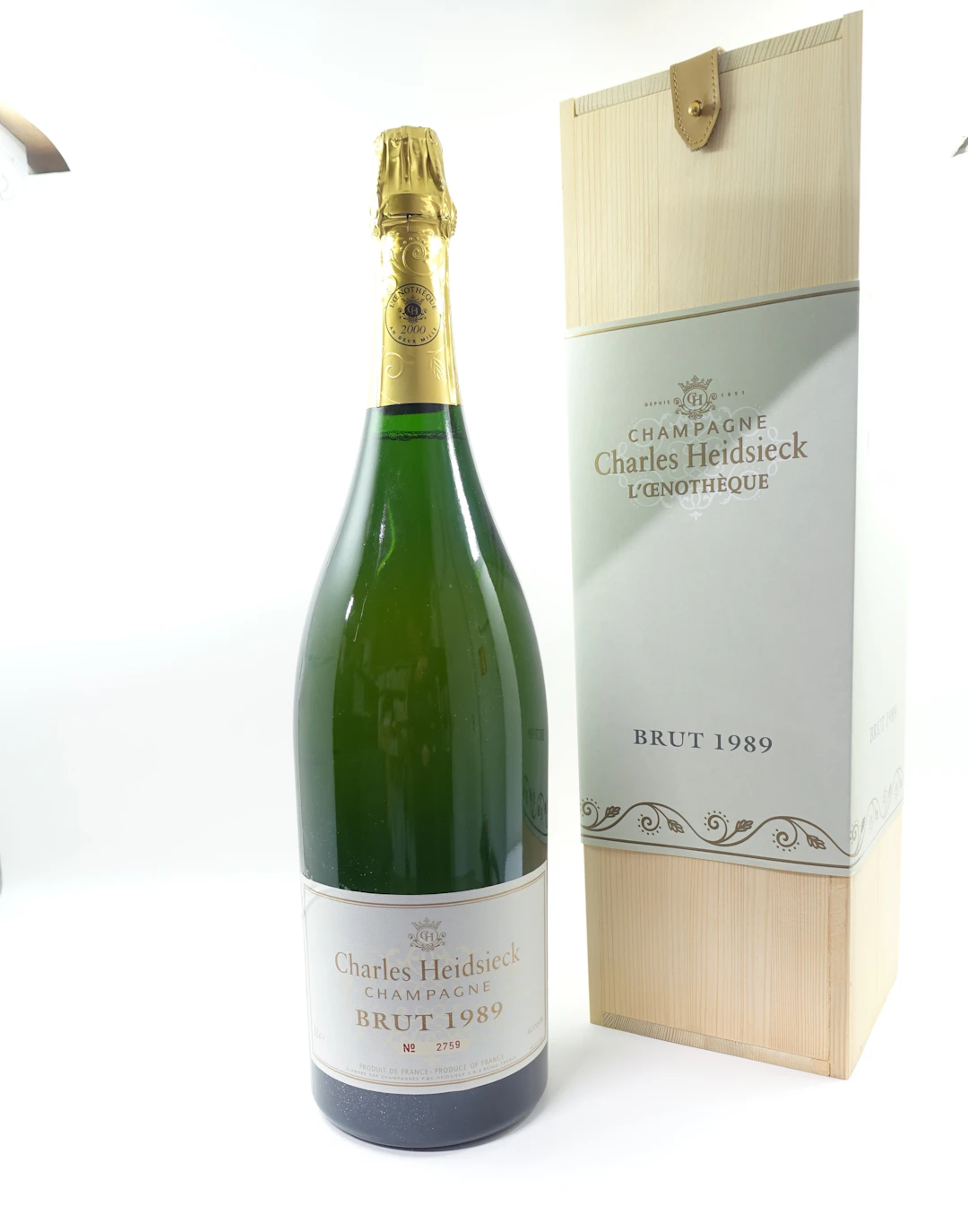 1 jéroboam CHAMPAGNE CHARLES HEIDSEICK 1989 Brut. L'Oenothèque 2000