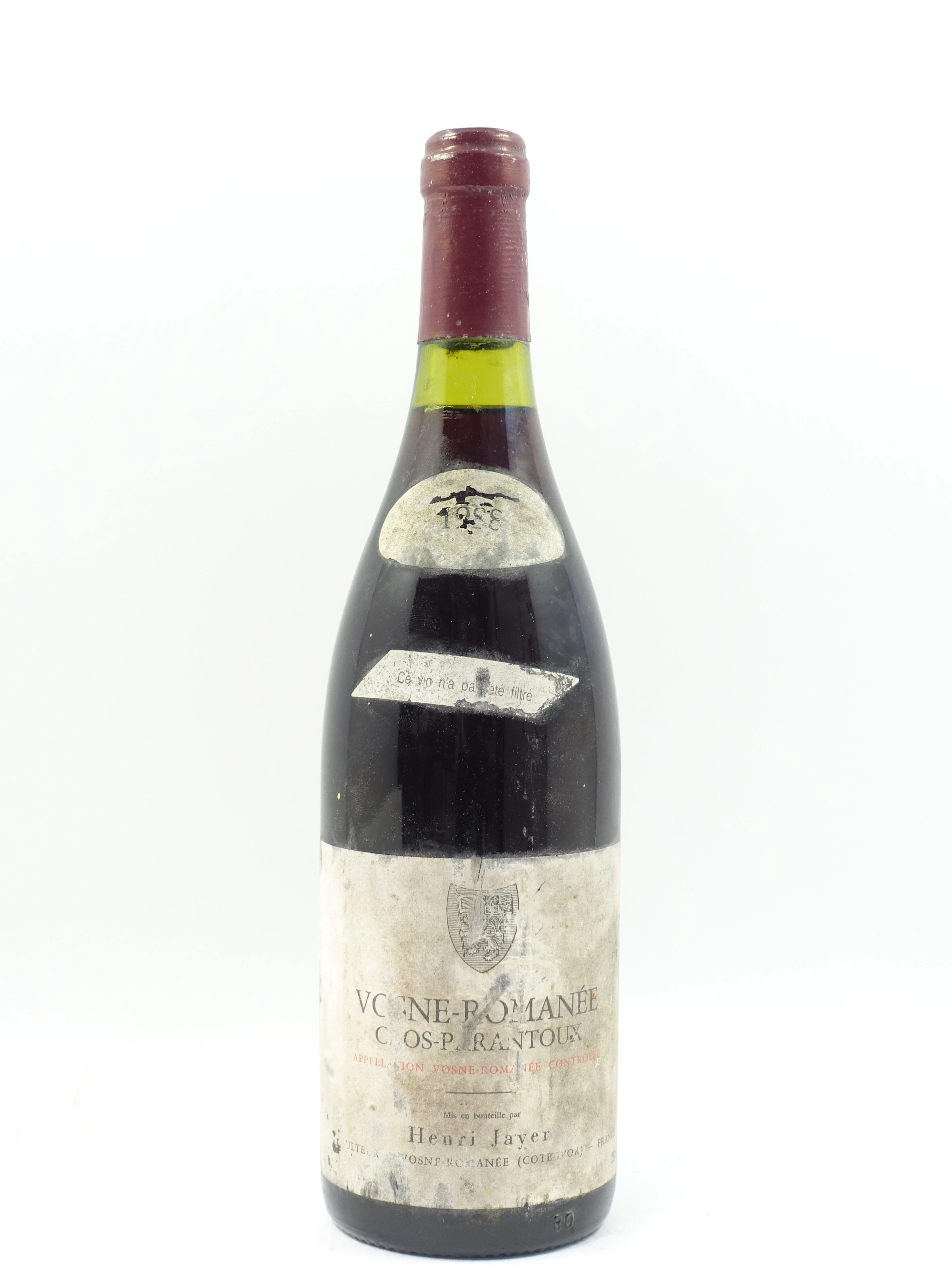 1 bt VOSNE ROMANEE 1988 1er cru Cros Parentoux. Henri Jayer
