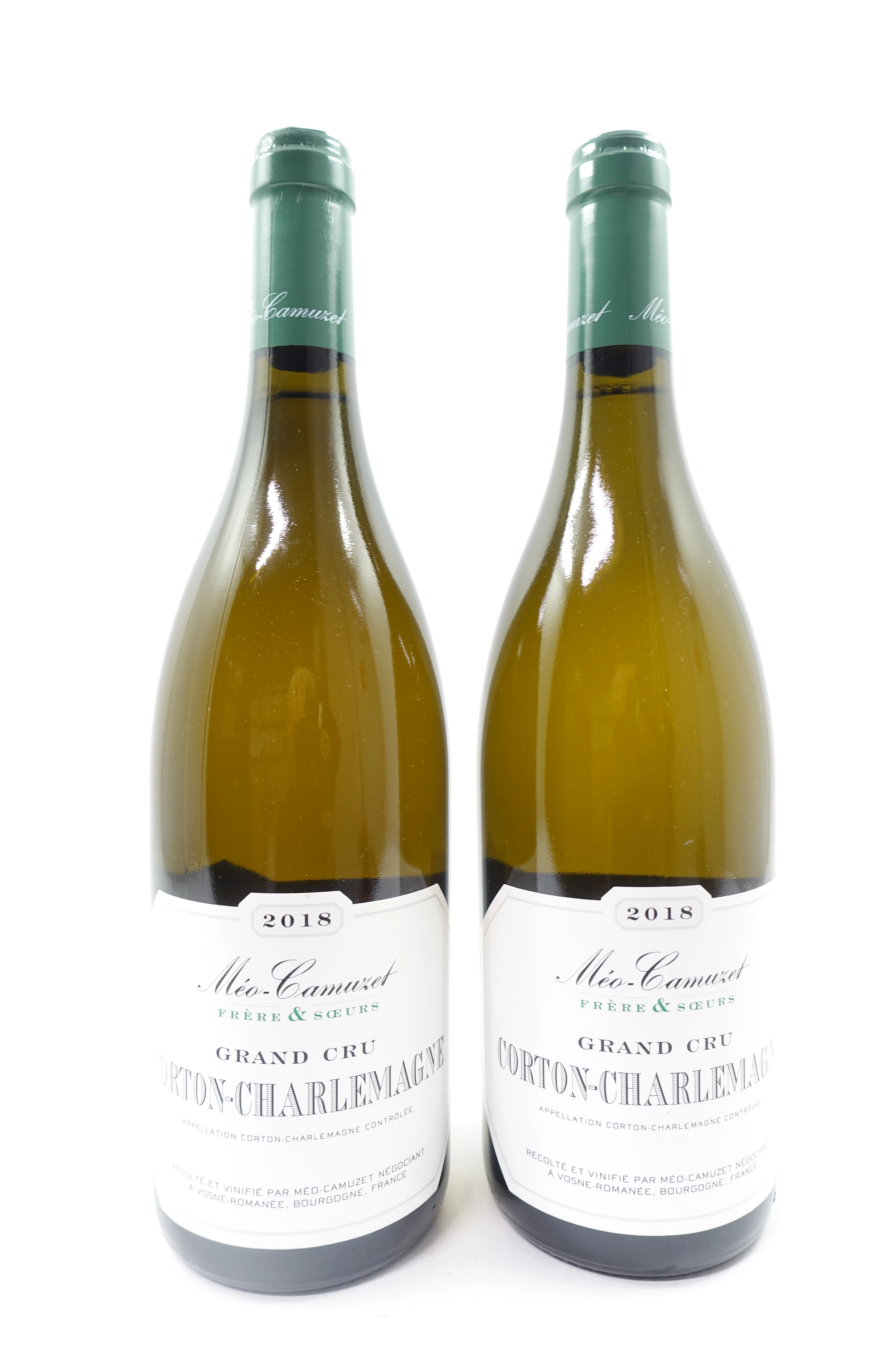 2 bts CORTON CHARLEMAGNE 2018 Grand Cru. Méo Camuzet Frère & Sœurs