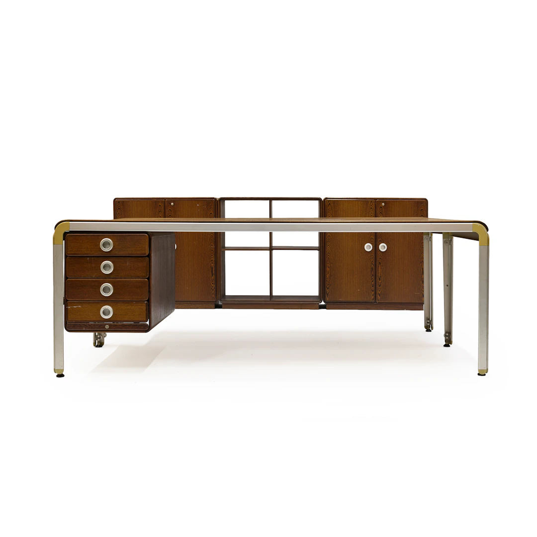 Bureau et meubles de rangement de la série "Djob" - modèles créés en 1971