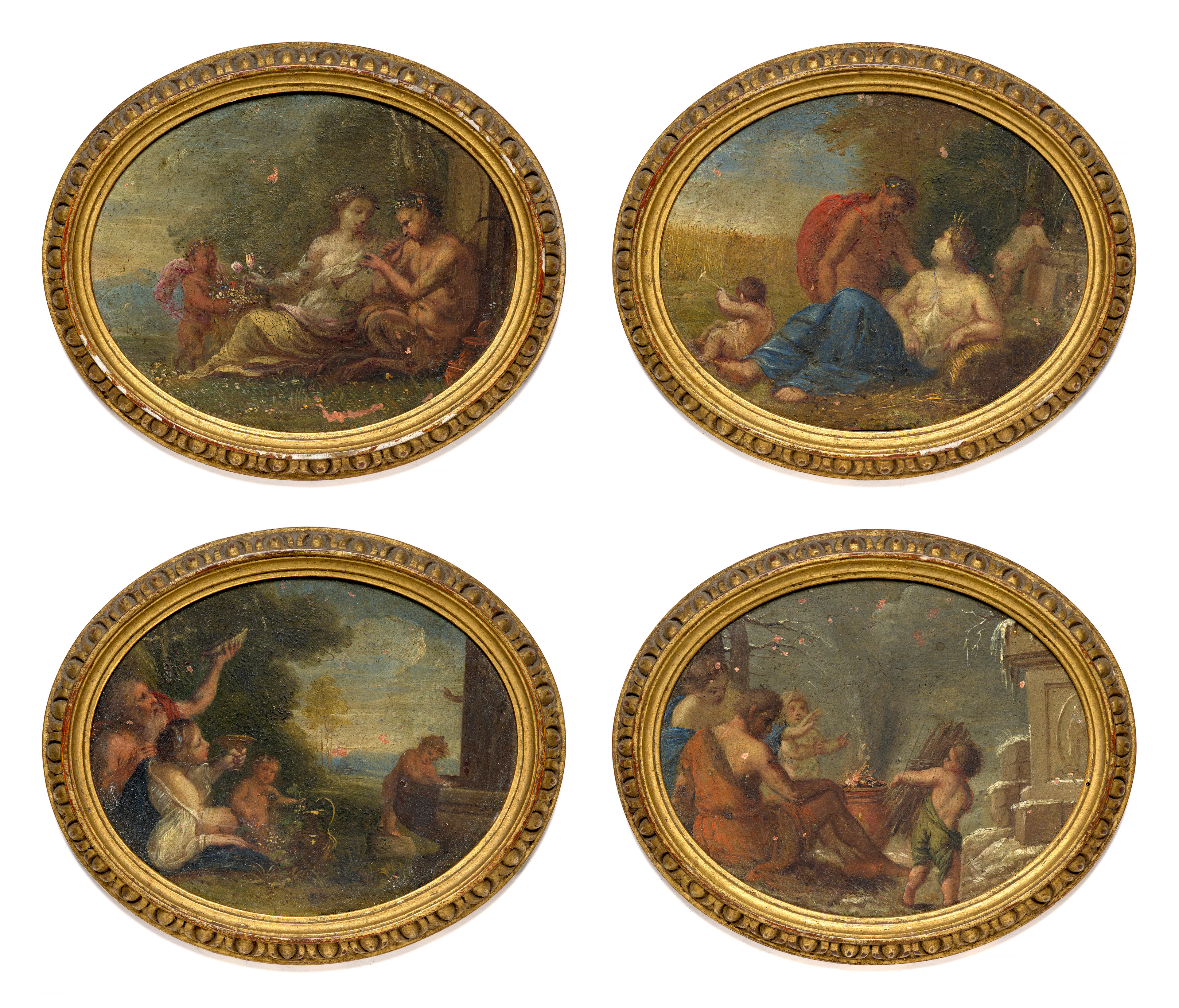 Michele ROCCA Parme, 1666 – Venise, vers 1751 Allégories des Quatre Saisons