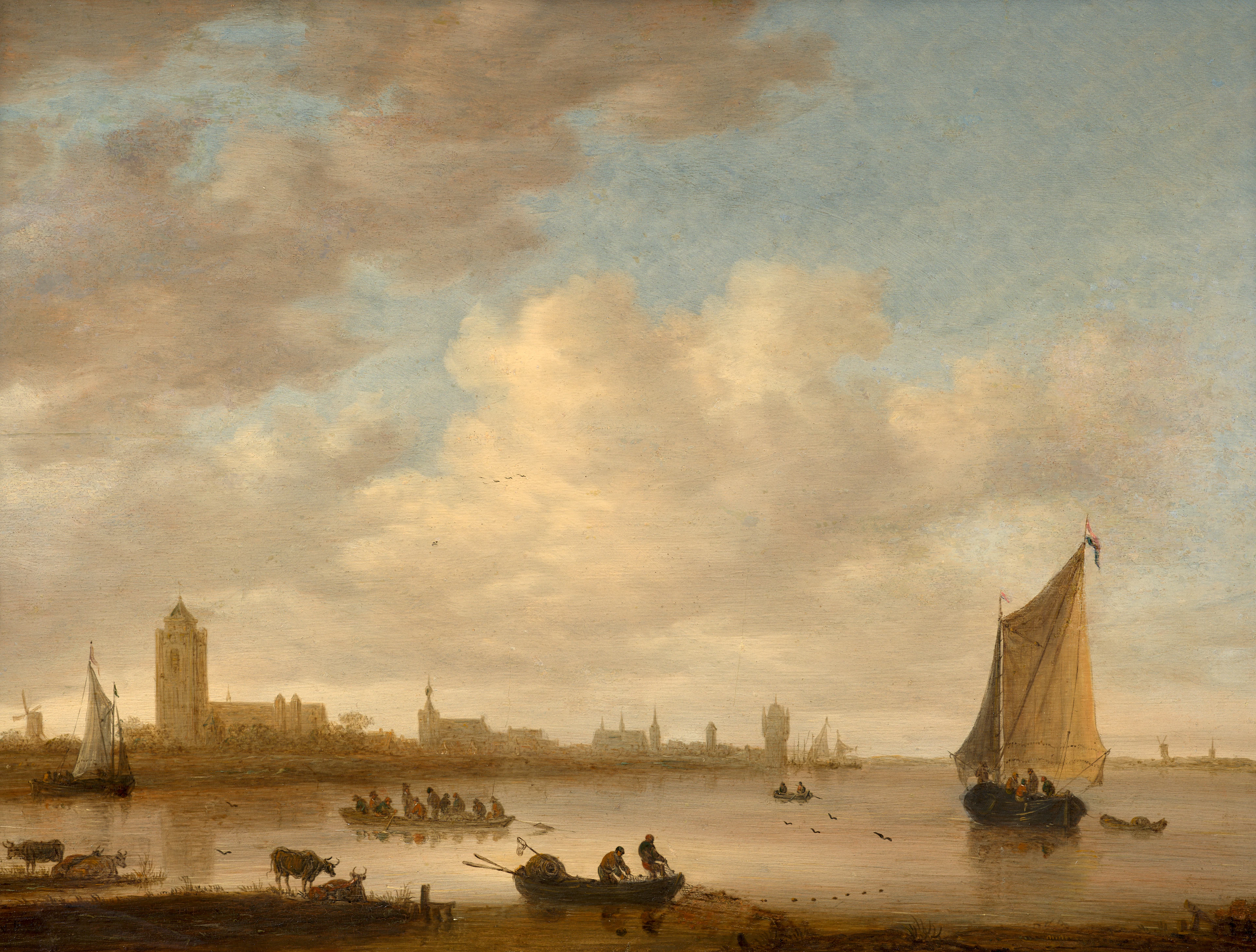 Jeronimus van DIEST La Haye, 1634 - Londres, 1684 Vue de l'embouchure