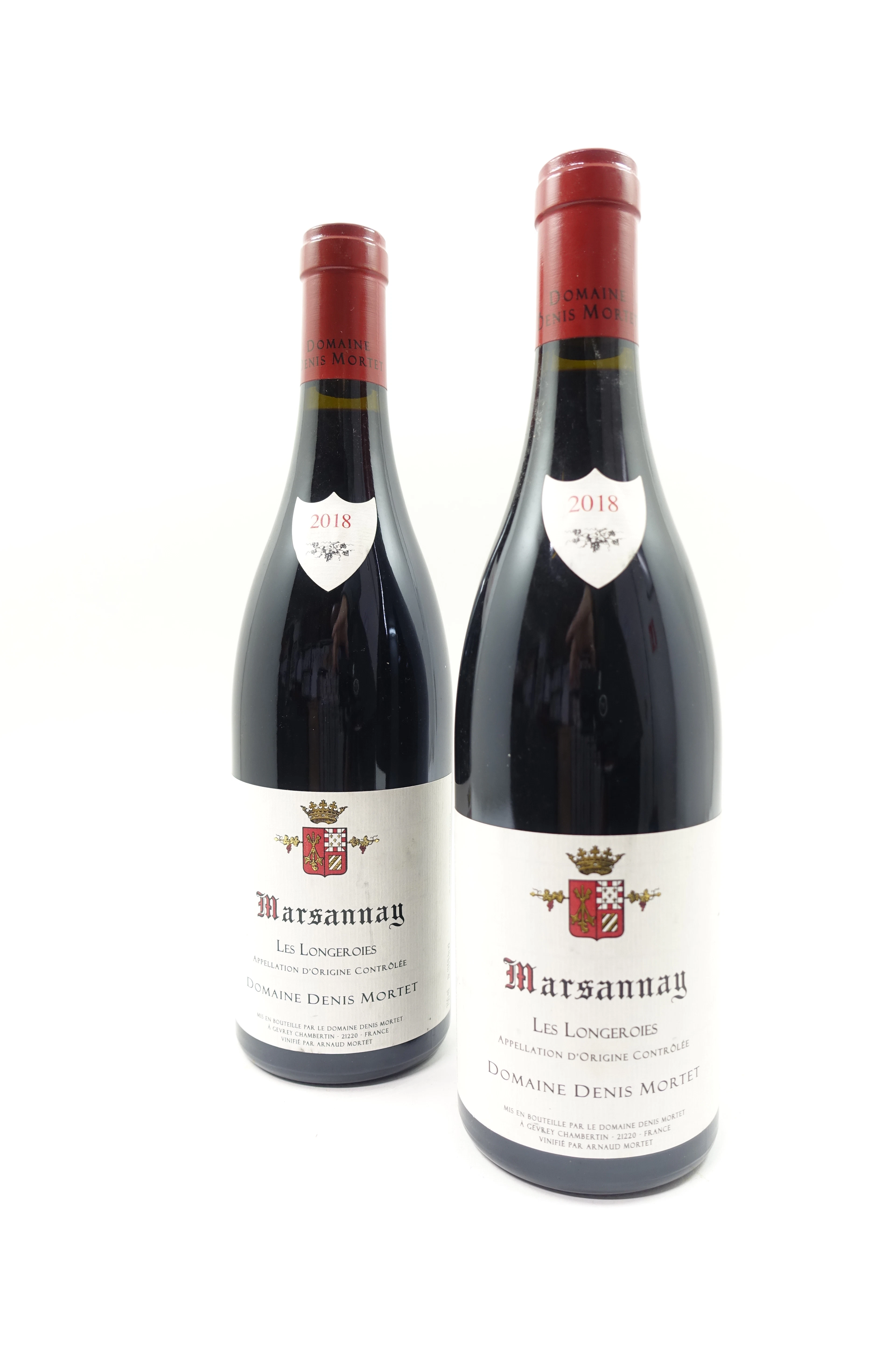 2 bts MARSANNAY 2018 (rouge) Les Longeroies. Domaine Denis Mortet
