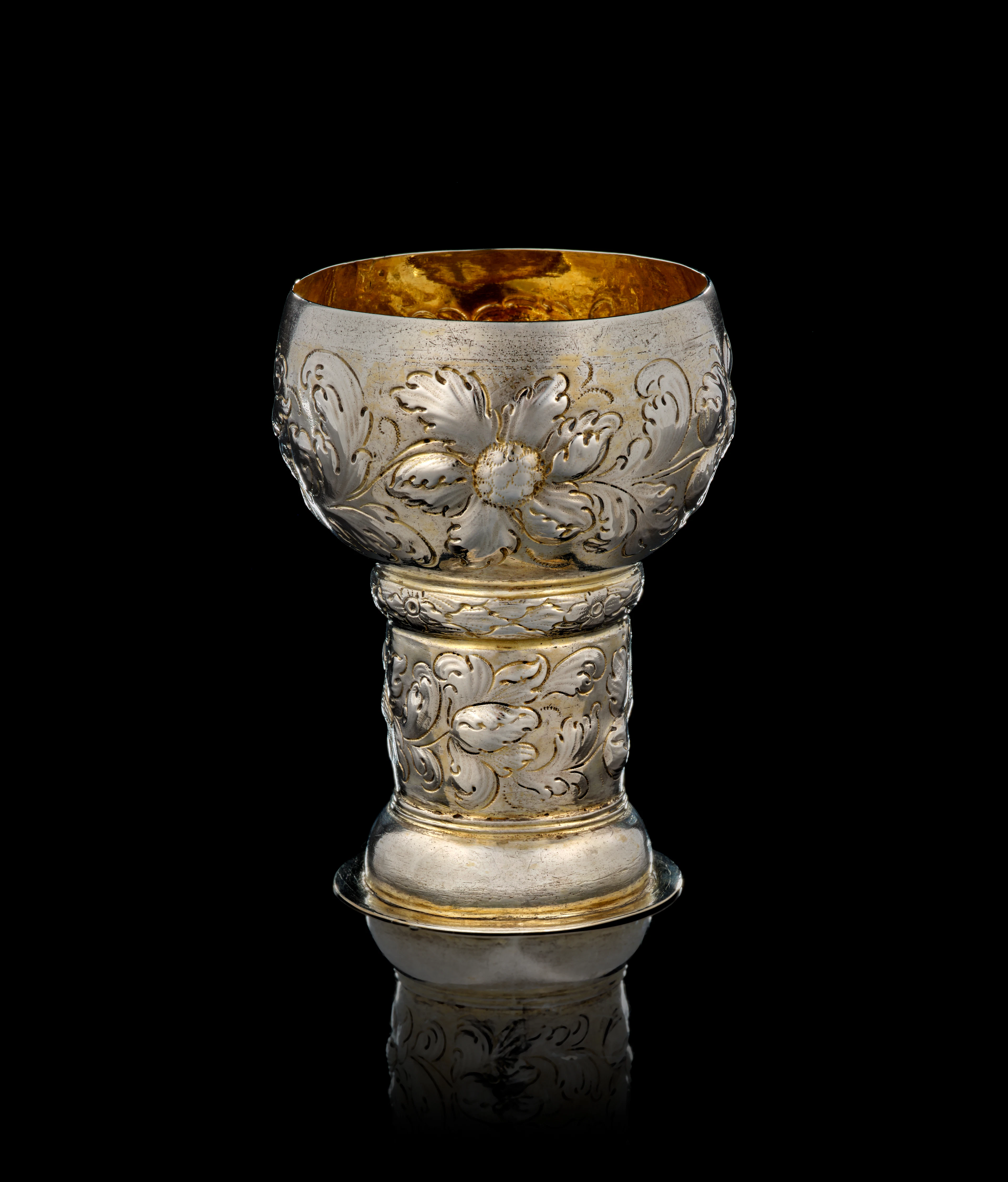 A German parcel-gilt silver römer beaker, Conrad Rauchwolff, Nuremberg