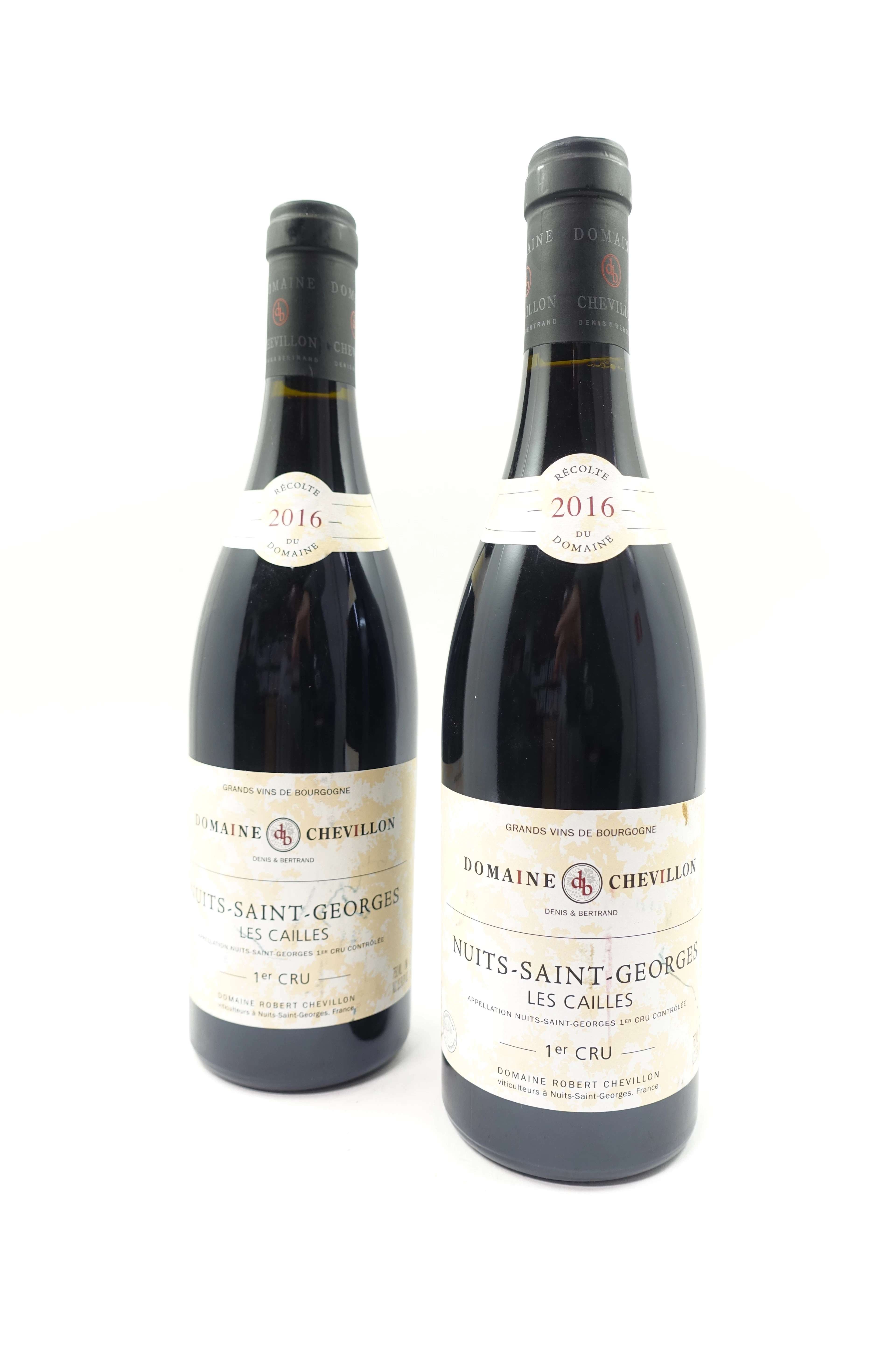 2 bts NUITS SAINT GEORGES 2016 Les Cailles. Domaine Chevillon