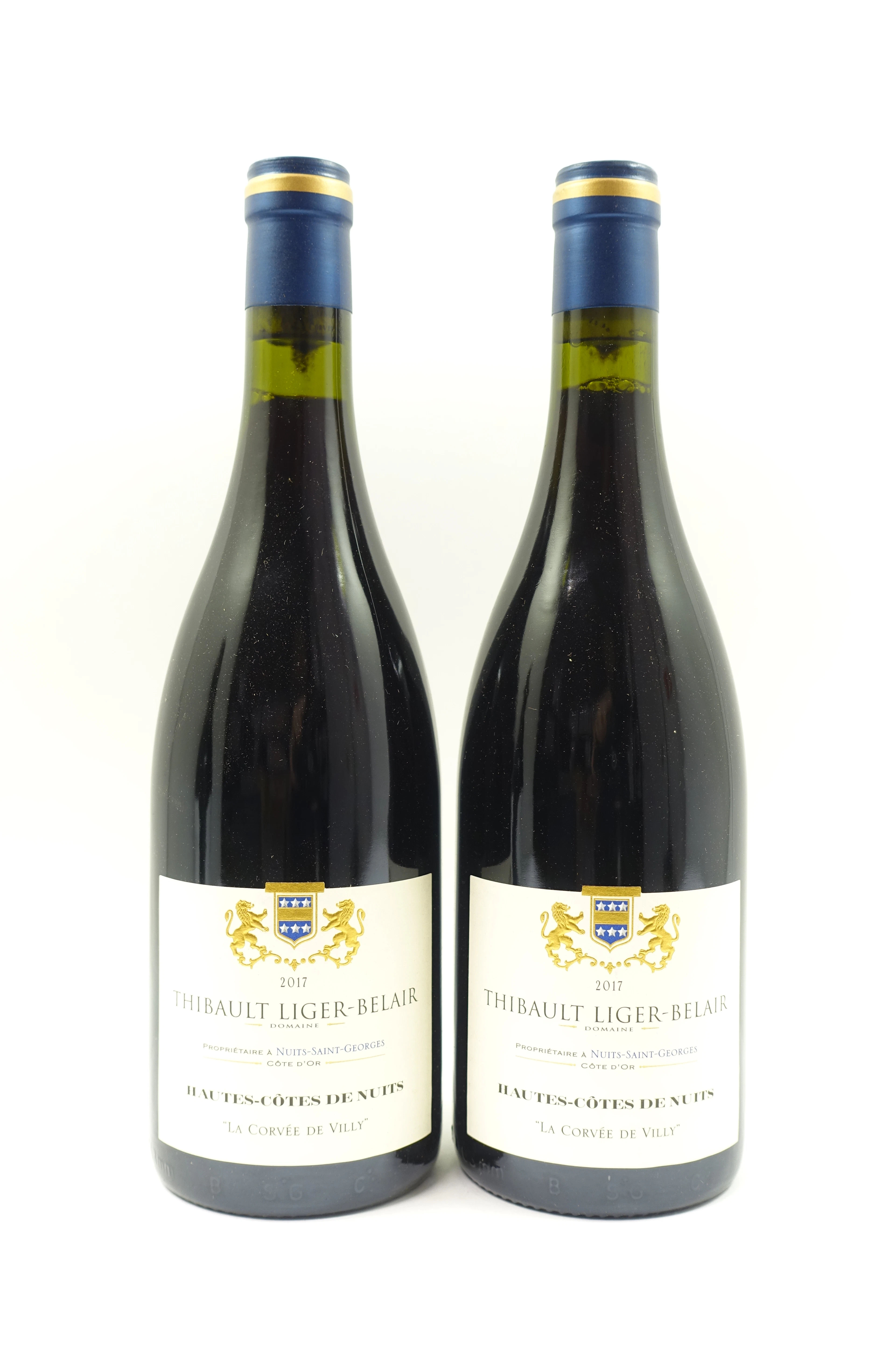 2 bts BOURGOGNE HAUTES COTES DE NUITS 2017 (rouge) La Corvée de Villy.