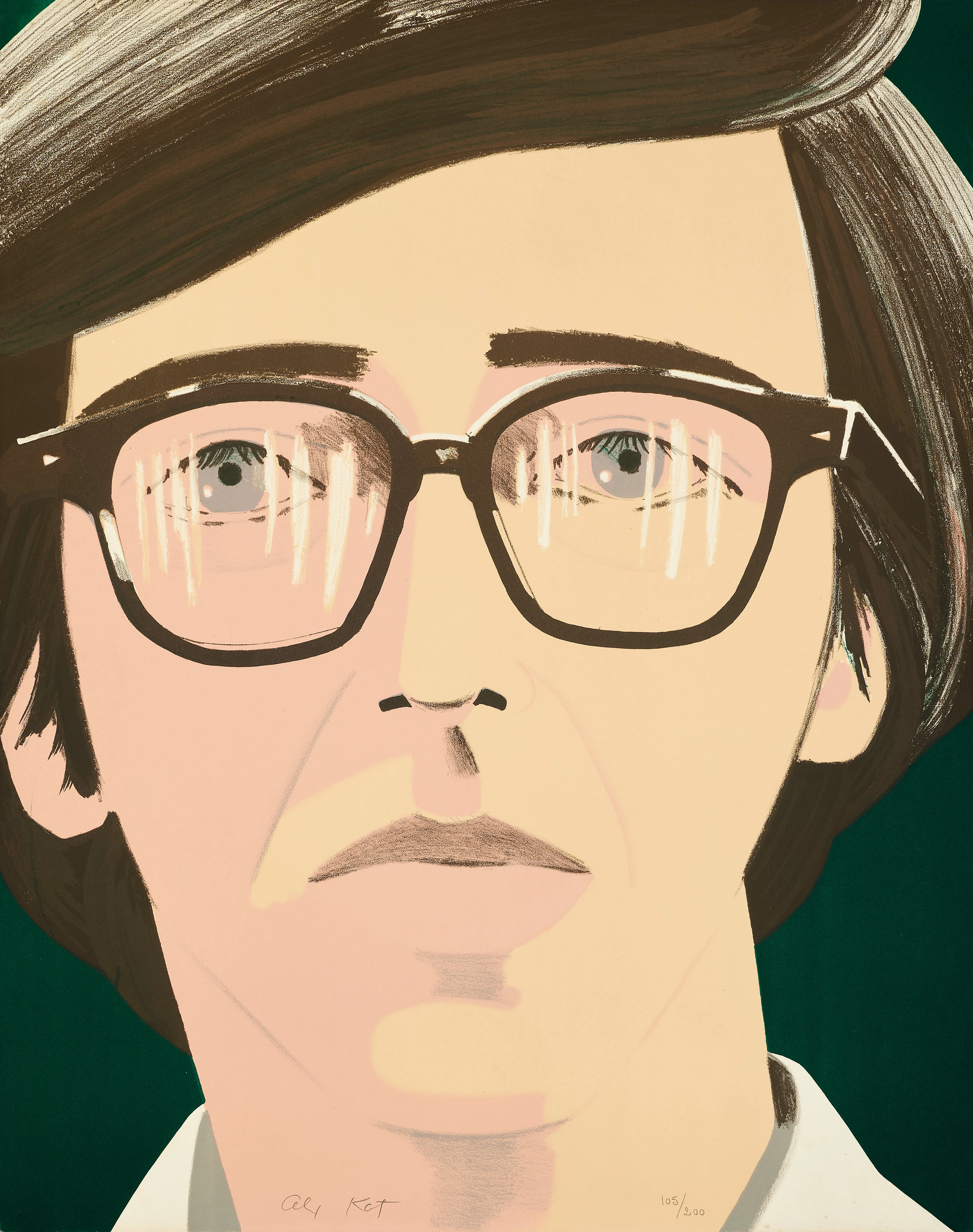 Alex KATZ 1927- Portrait of a Poet: Kenneth Koch - 1970