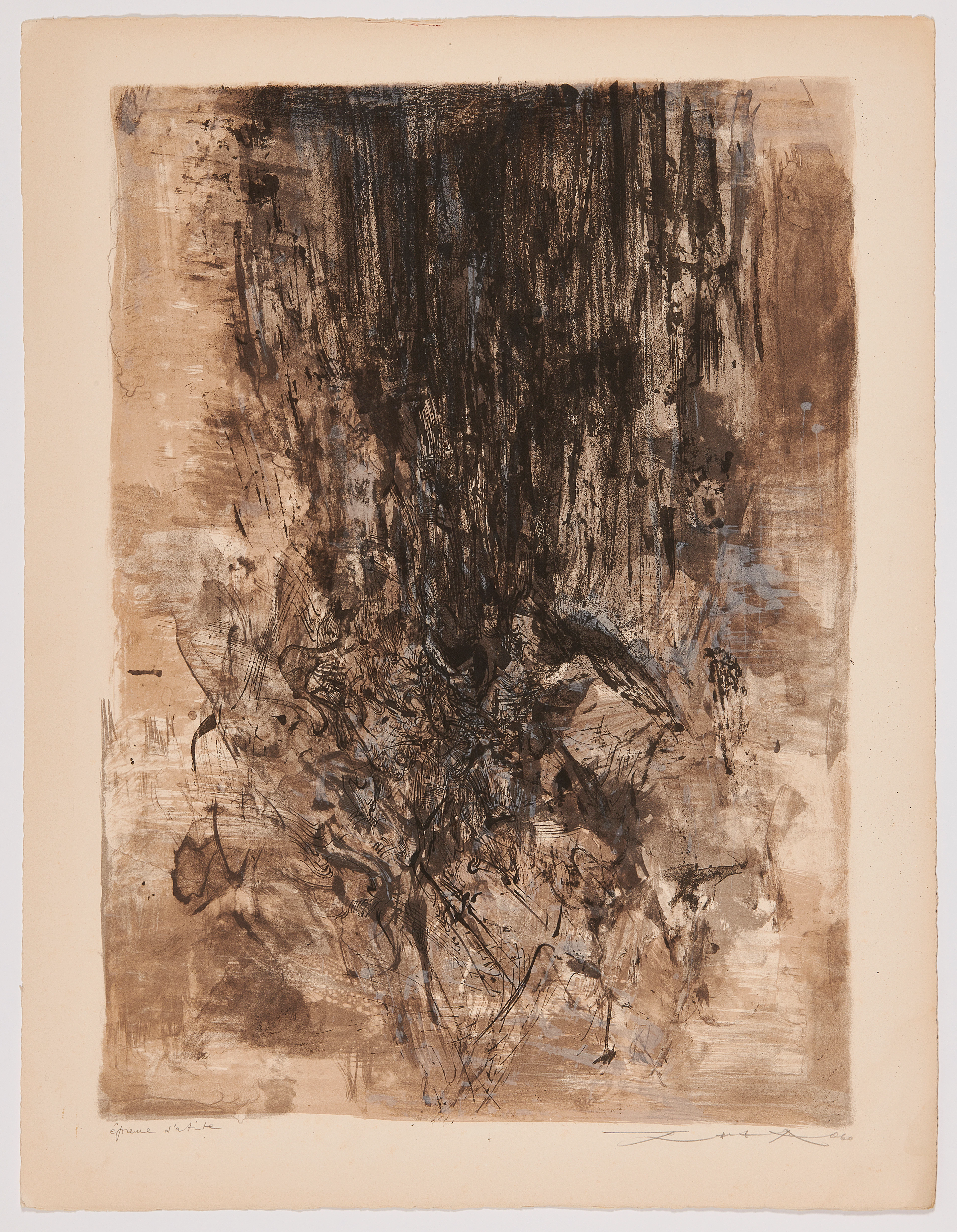 ZAO WOU-KI 1920 - 2013 Sans titre - 1960