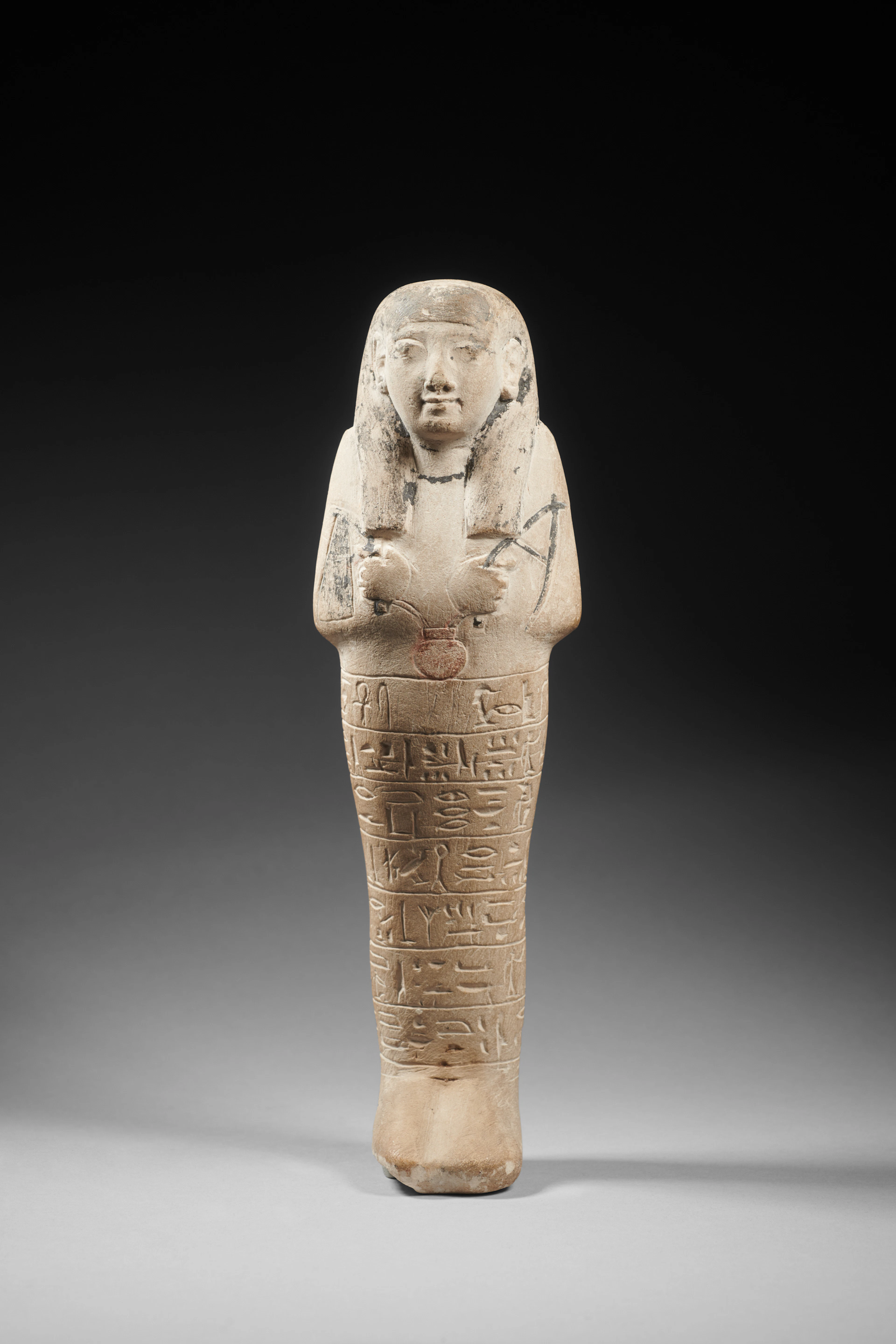 - An Egyptian limestone shabti
