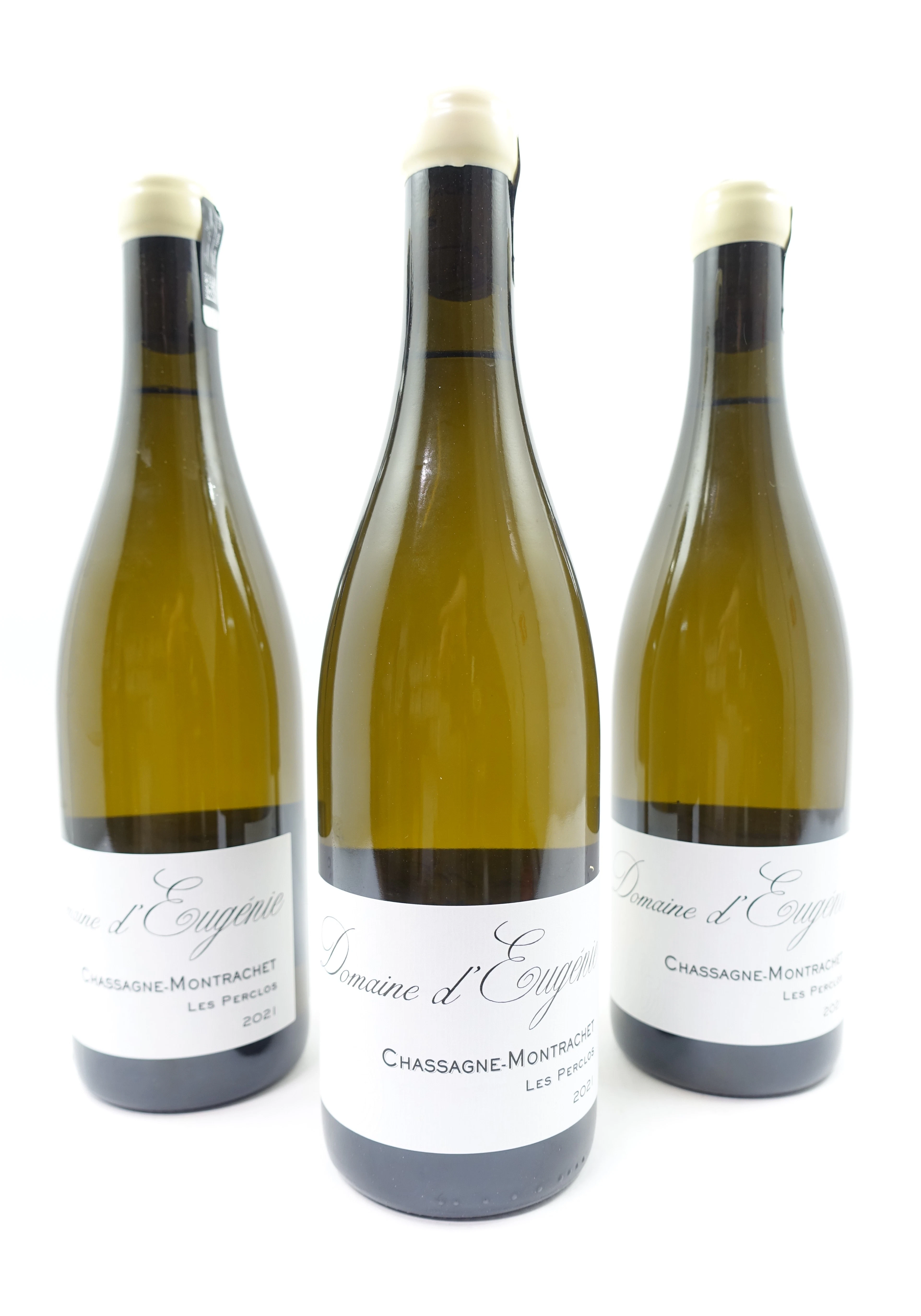 3 bts CHASSAGNE MONTRACHET 2021 (blanc) Les Perclos. Domaine d'Eugénie