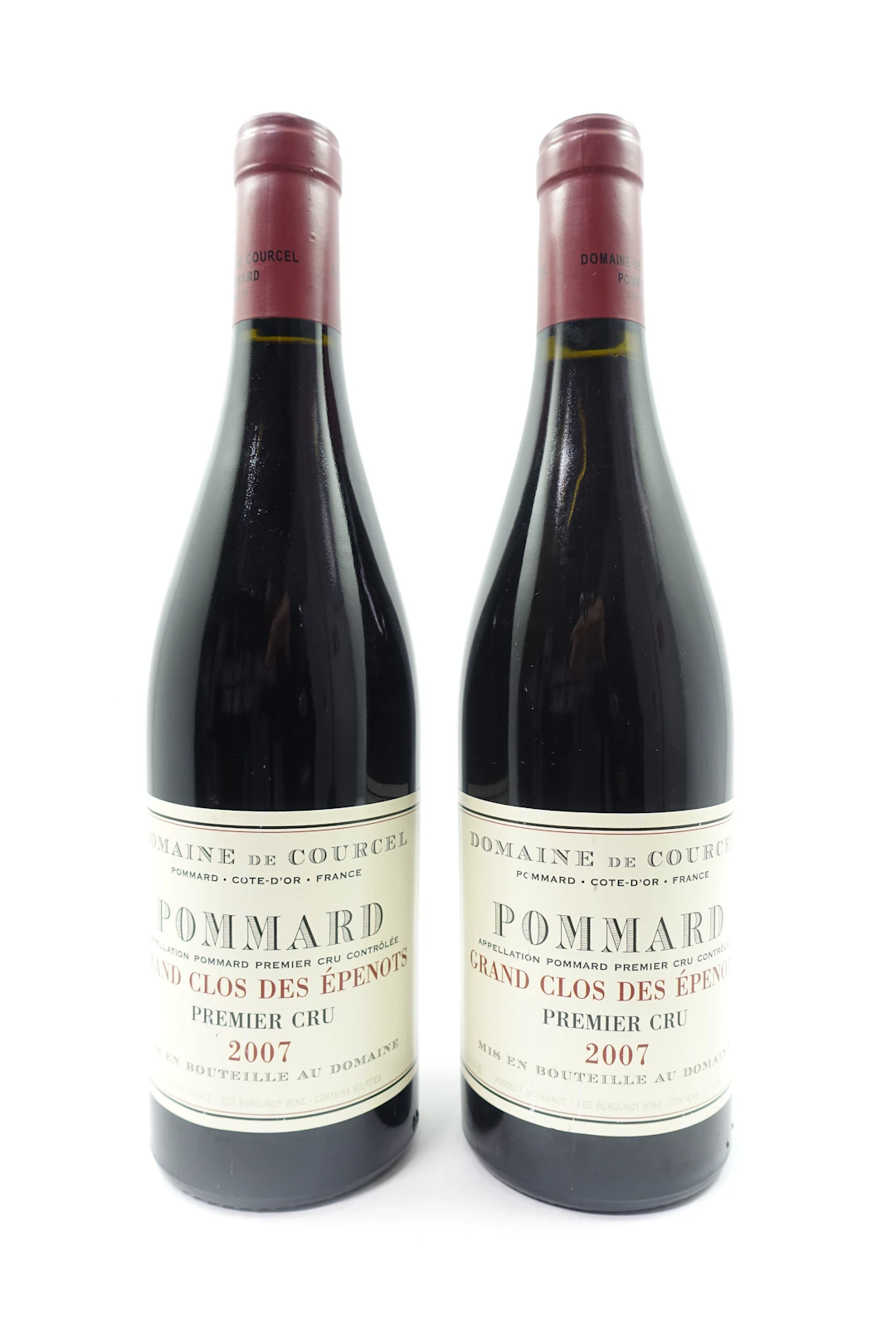 2 bts POMMARD 2007 1er Cru Grand Clos des Epenots. Domaine de Courcel