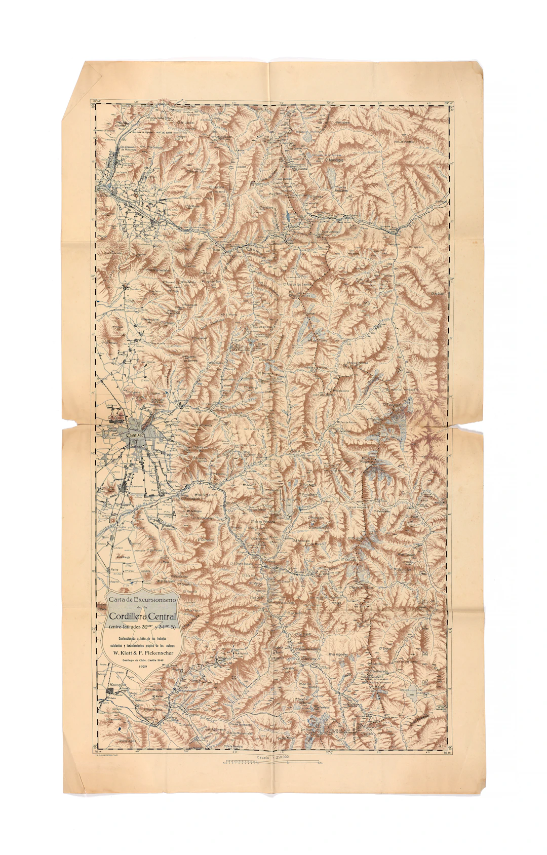 INTÉRESSANTE CARTE DES ALENTOURS DE MENDOZA