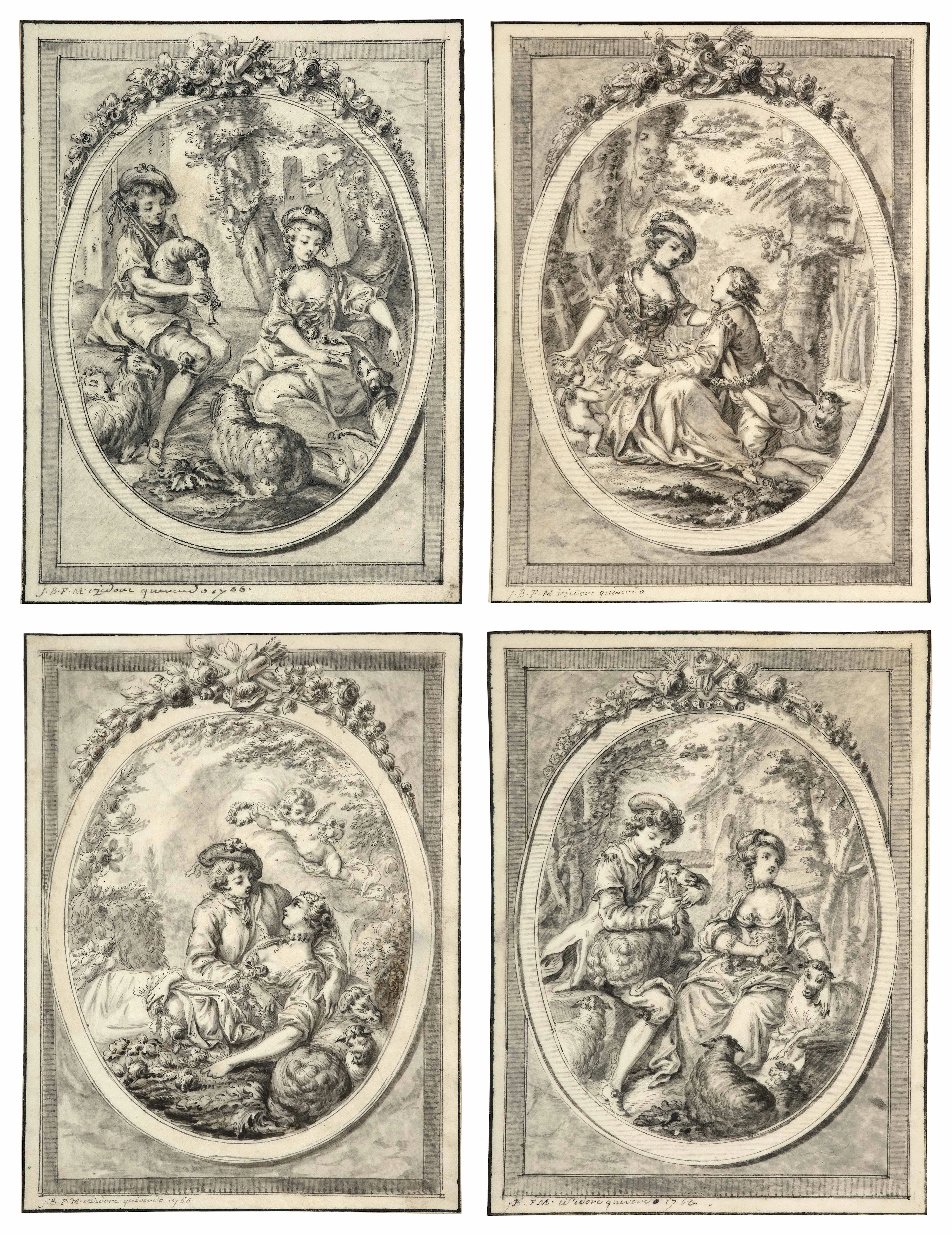 François-Marie-Isidore QUEVERDO Josselin, 1748 – Paris, 1797 Les quatre saisons
