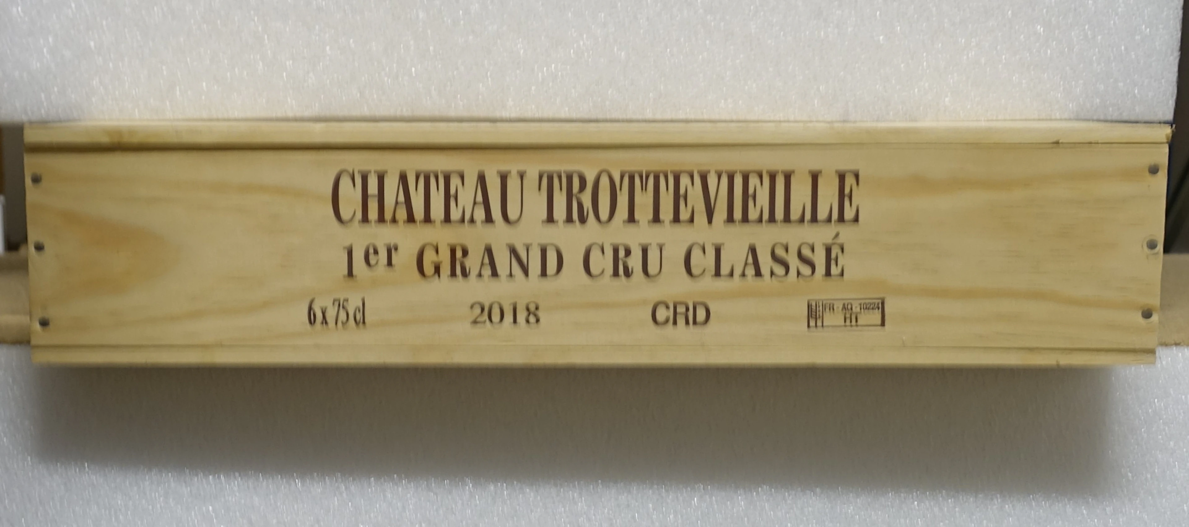 6 bts CH TROTTEVIEILLE 2018 1er GCC (B) Saint Emilion