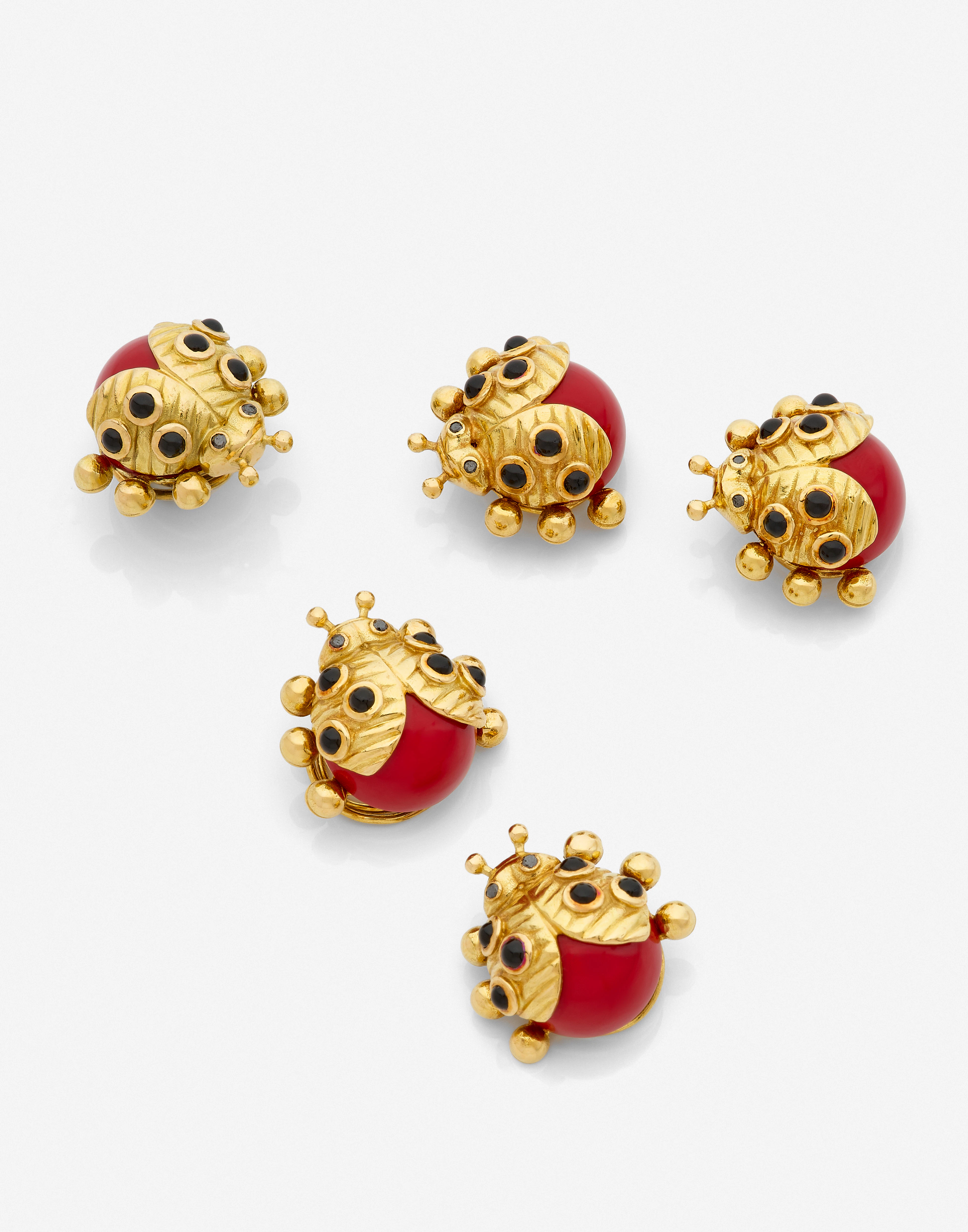 Eva SEGOURA Suite de cinq pins "Coccinelles"