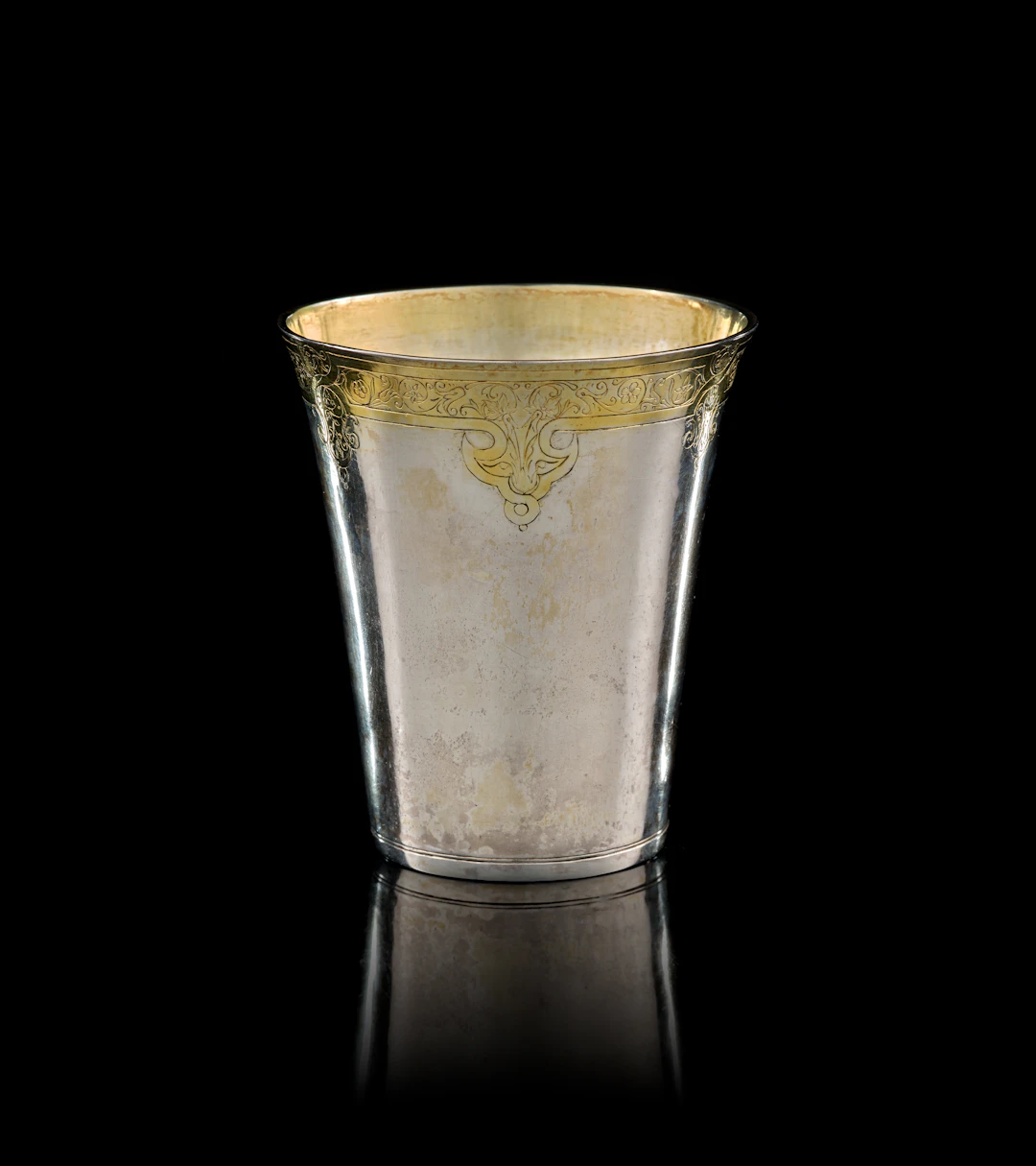 A German parcel-gilt silver beaker, Francfort am Main, circa 1590