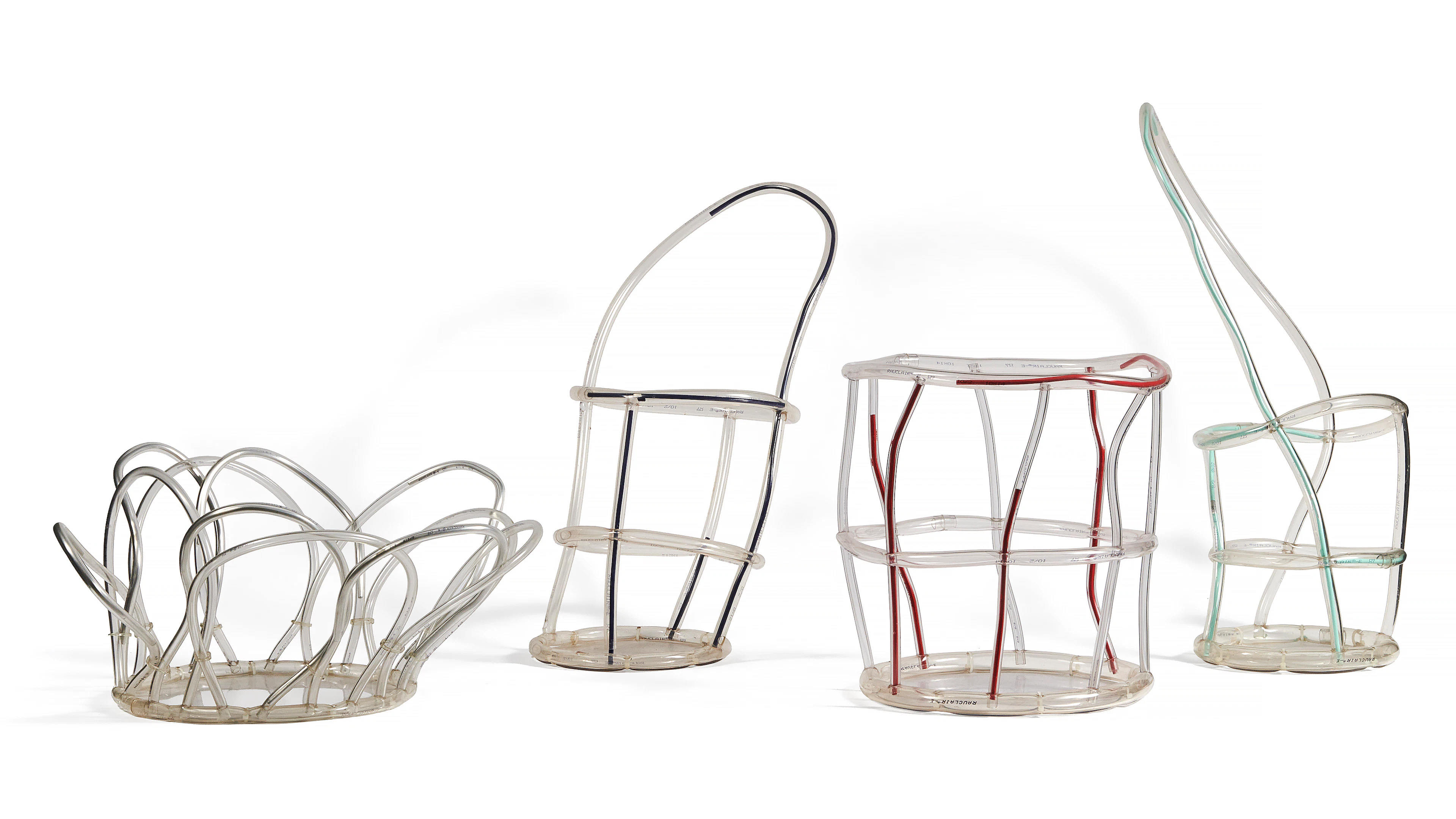 Andrea BRANZI 1938-2023 Set de quatre corbeilles prototypes "Cestini" - 2000