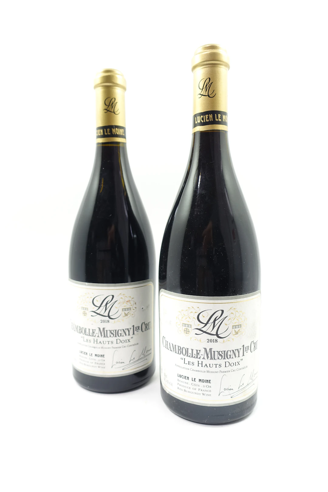2 bts CHAMBOLLE MUSIGNY 2018 1er Cru Les Hauts Doix. Lucien Le Moine