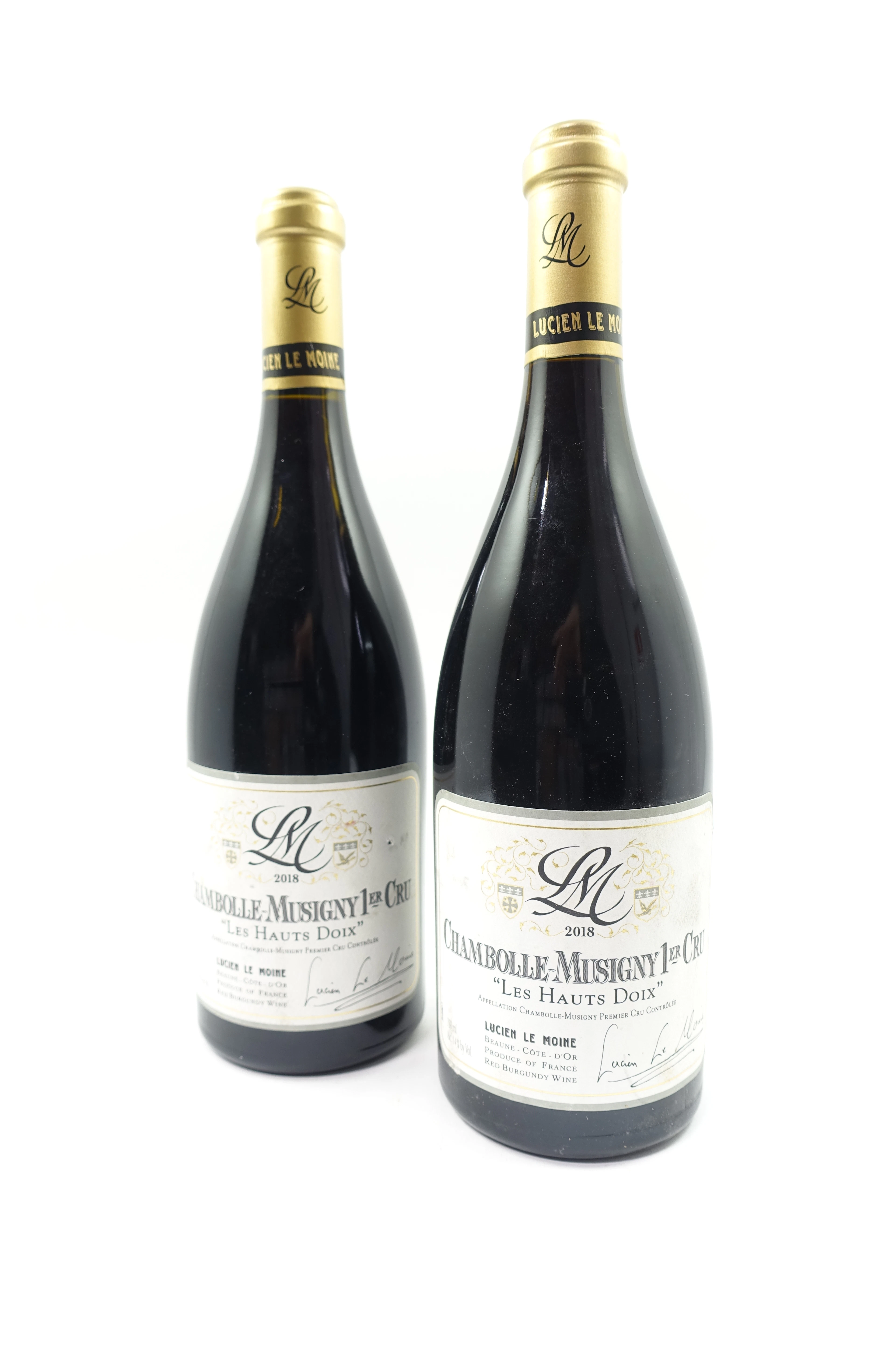 2 bts CHAMBOLLE MUSIGNY 2018 1er Cru Les Hauts Doix. Lucien Le Moine