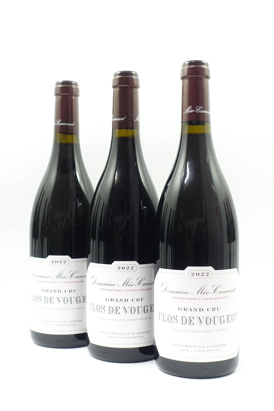 3 bts CLOS DE VOUGEOT 2022 Grand Cru. Domaine Méo Camuzet