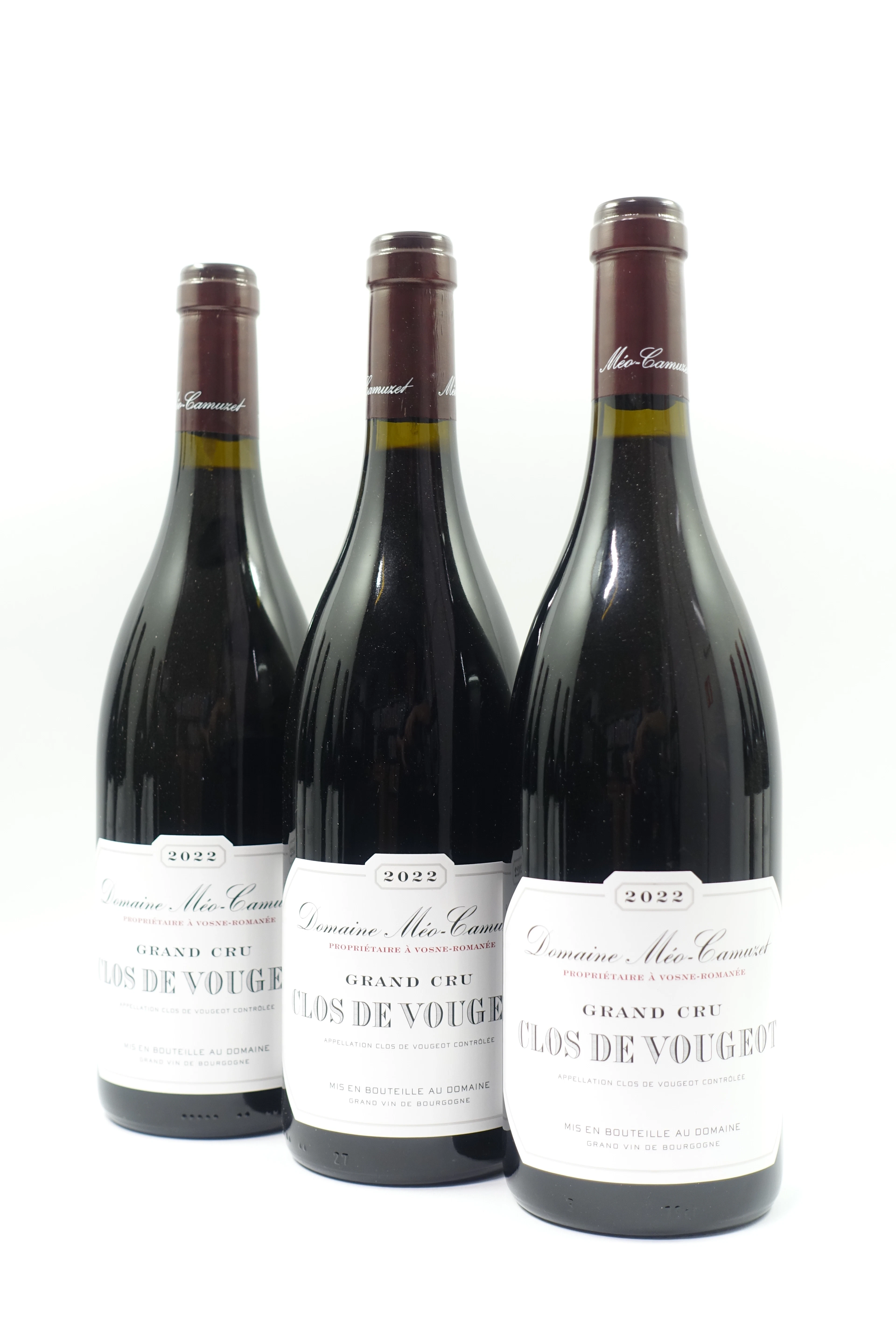 3 bts CLOS DE VOUGEOT 2022 Grand Cru. Domaine Méo Camuzet
