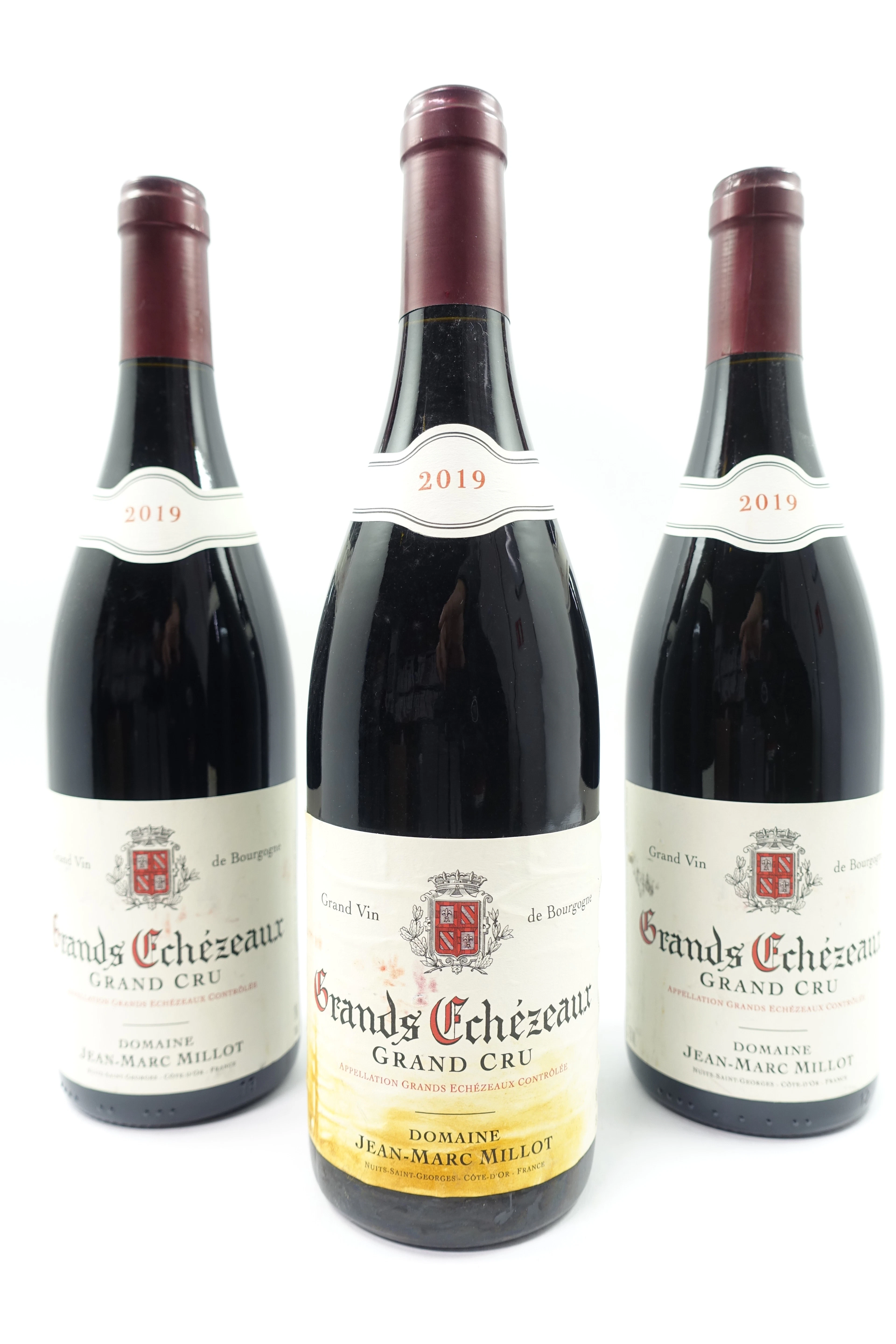 3 bts GRANDS ECHEZEAUX 2019 Grand Cru. Jean Marc Millot