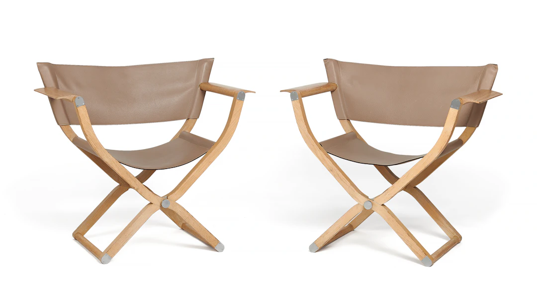 HERMÈS Pair of PIPPA folding armchairs
