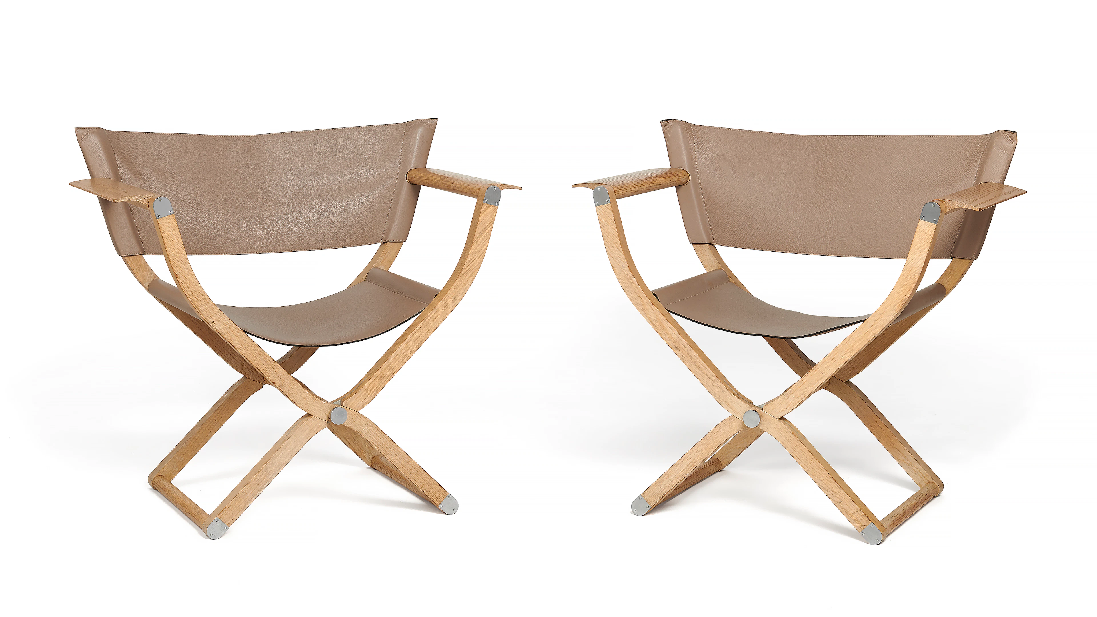 HERMÈS Pair of PIPPA folding armchairs