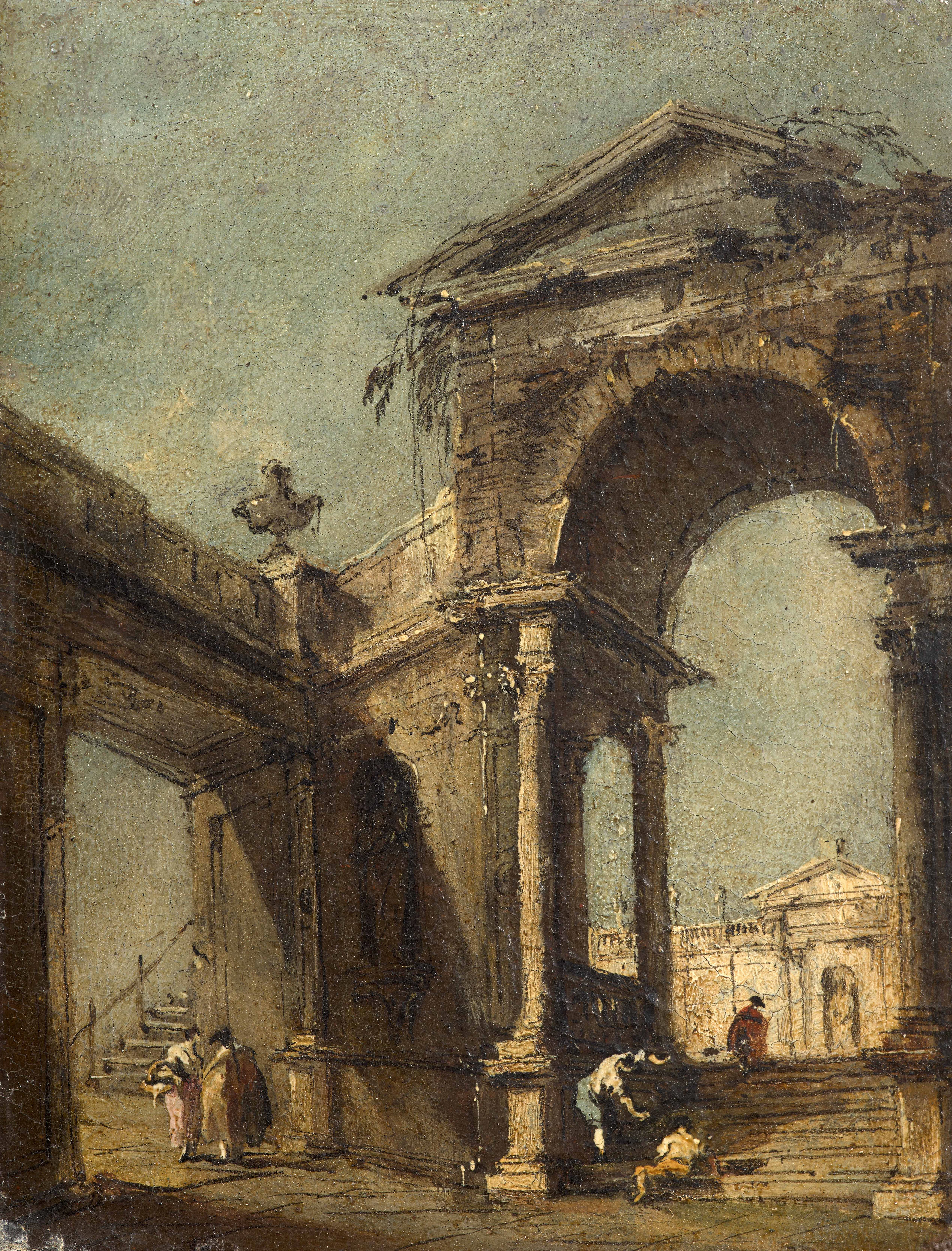 Francesco GUARDI Venise, 1712 – 1793 Caprice vénitien : personnages