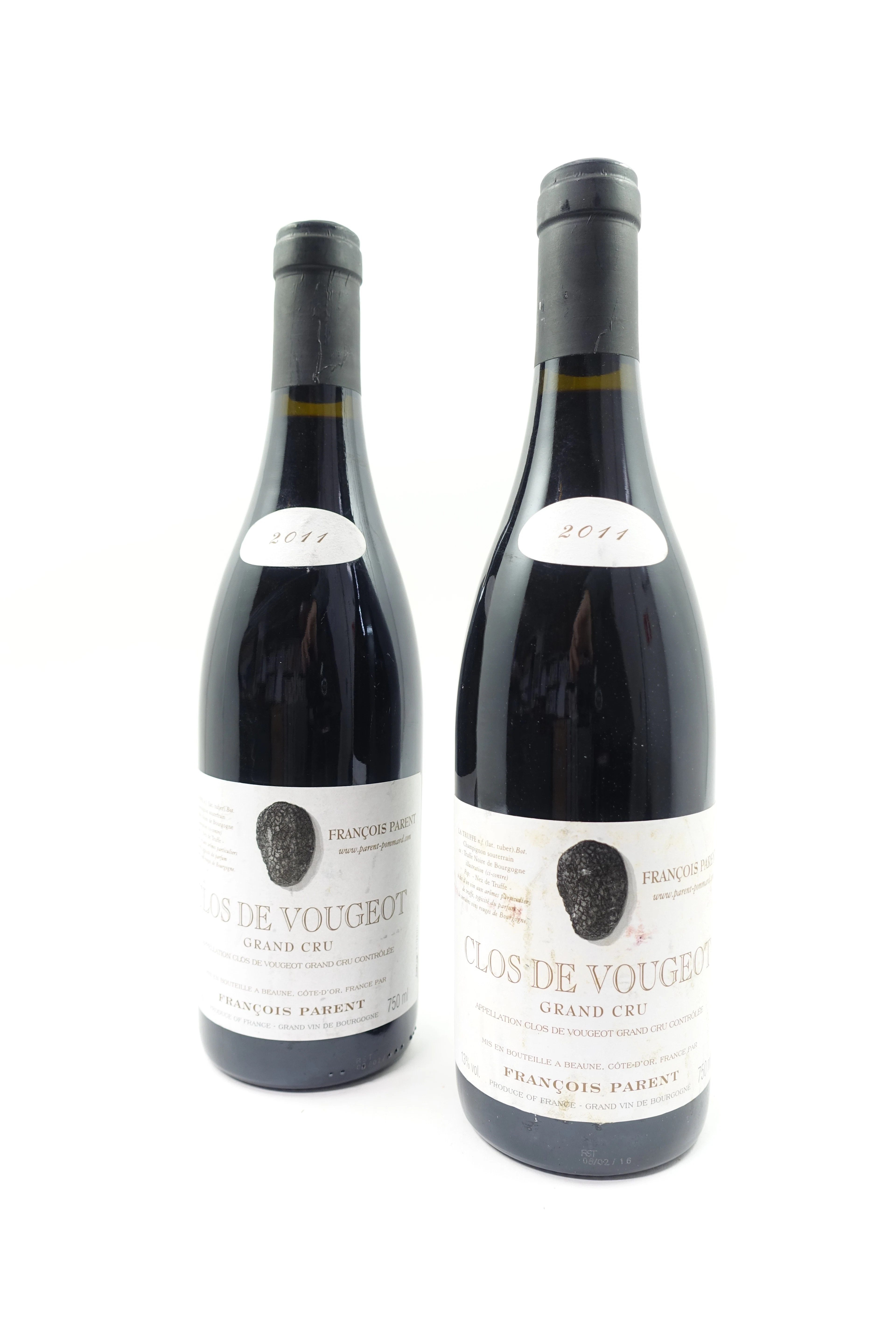 2 bts CLOS DE VOUGEOT 2011 Grand Cru. François Parent