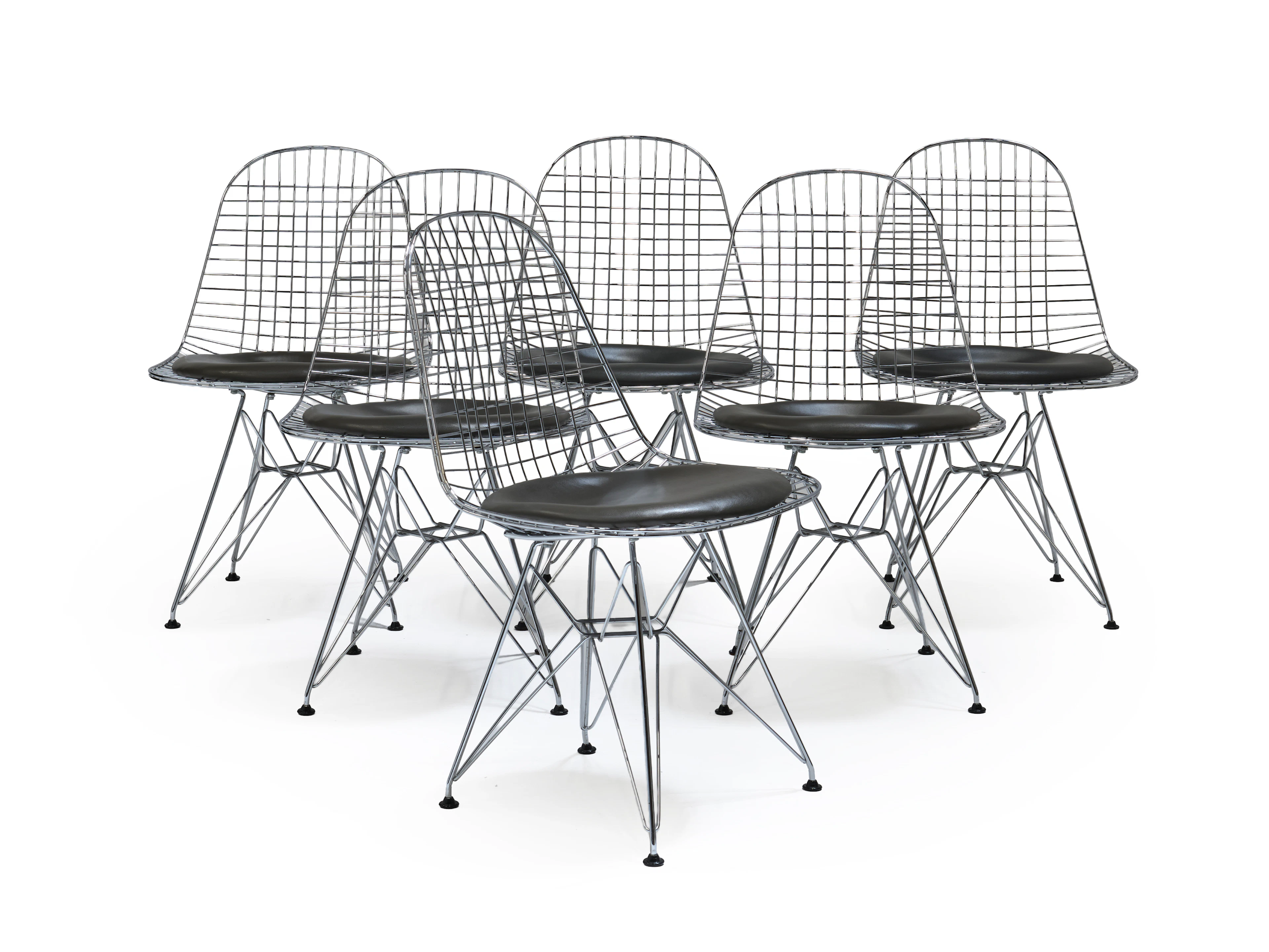 Charles & Ray EAMES 1907-1978 & 1912-1988 Suite de six chaises "DKR"