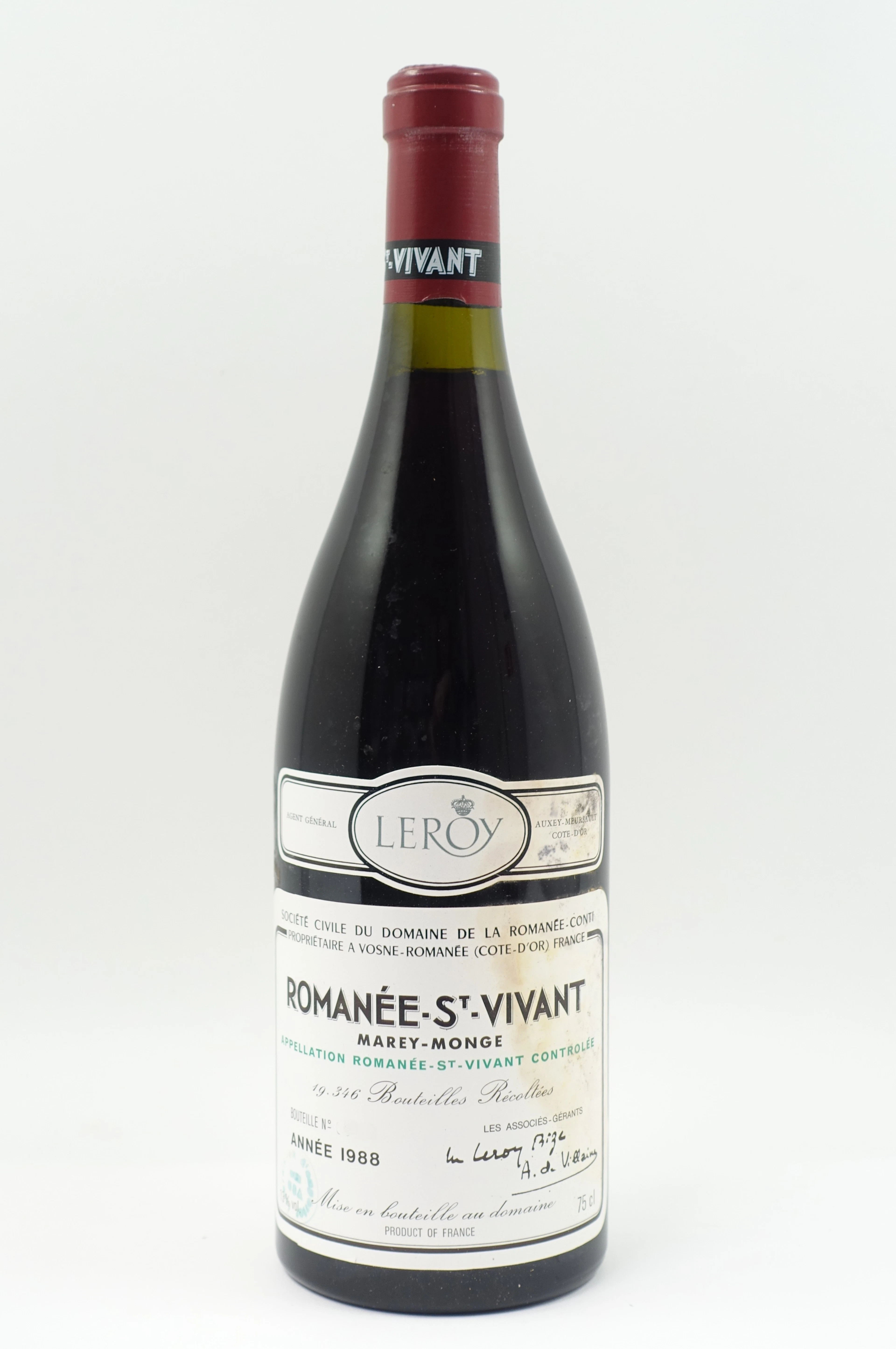 1 bt ROMANEE SAINT VIVANT 1988 Grand Cru. Domaine de la Romanée Conti