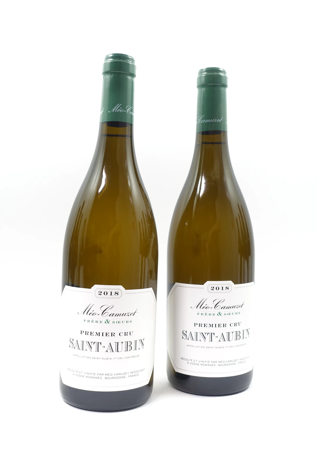 2 bts SAINT AUBIN 2018 (blanc) 1er Cru. Méo Camuzet Frère & Sœurs